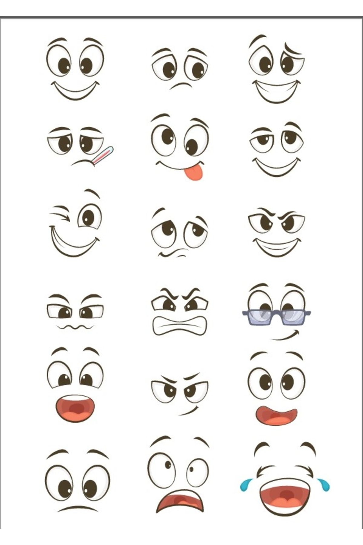 Reysa Tasarım Yüz İfadeleri Sticker Set
