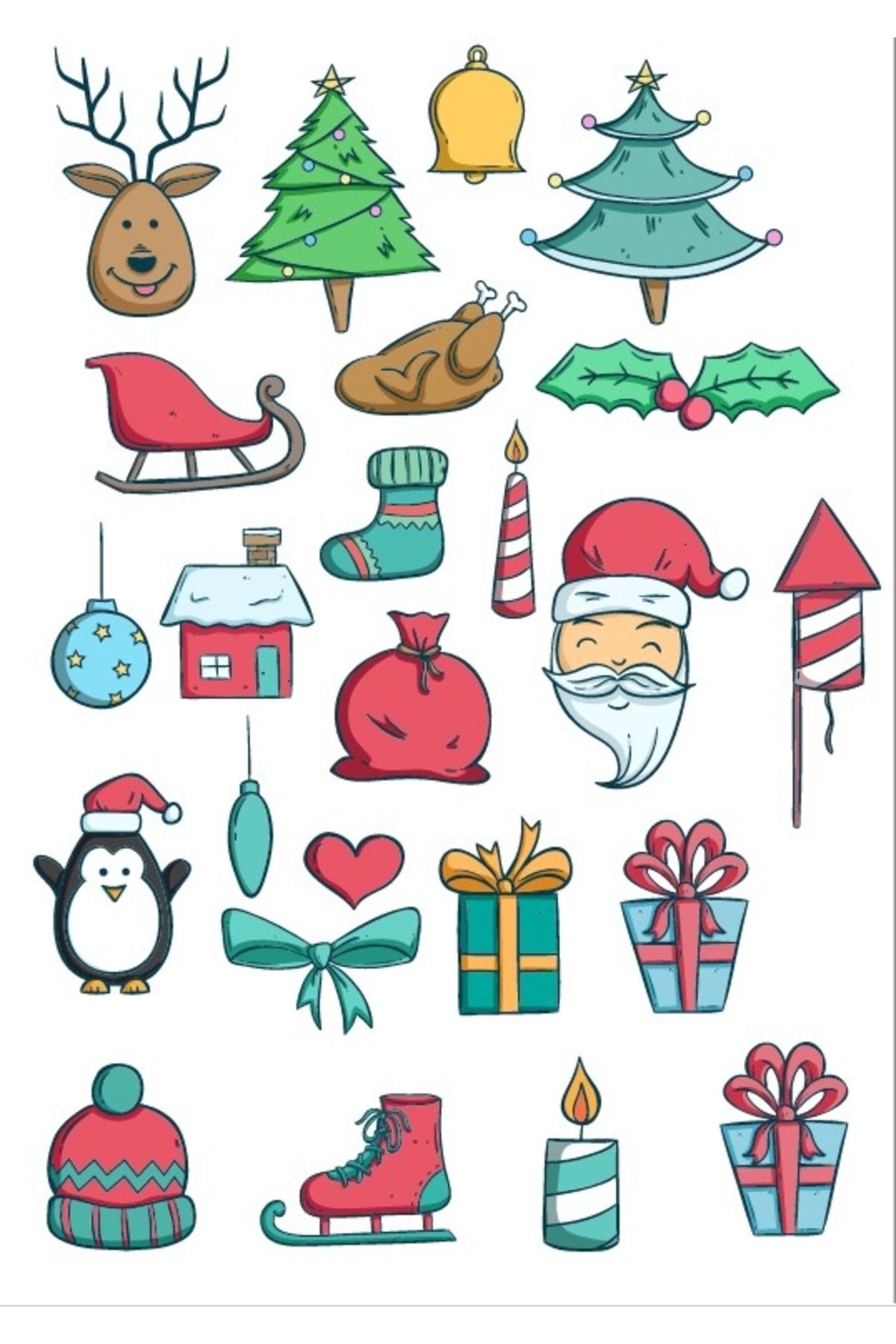 Reysa Tasarım Noel Temalı Sticker SEt