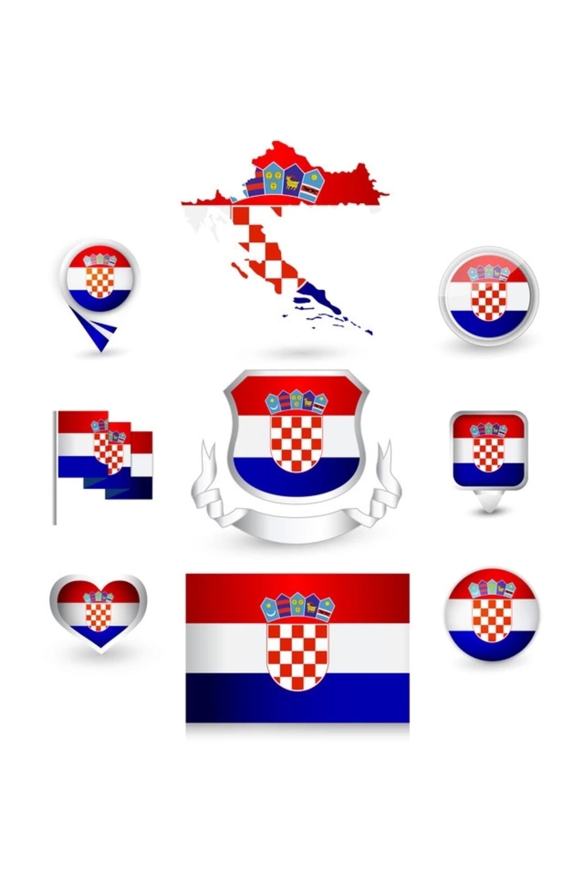Reysa Tasarım Hırvatistan Sticker Set