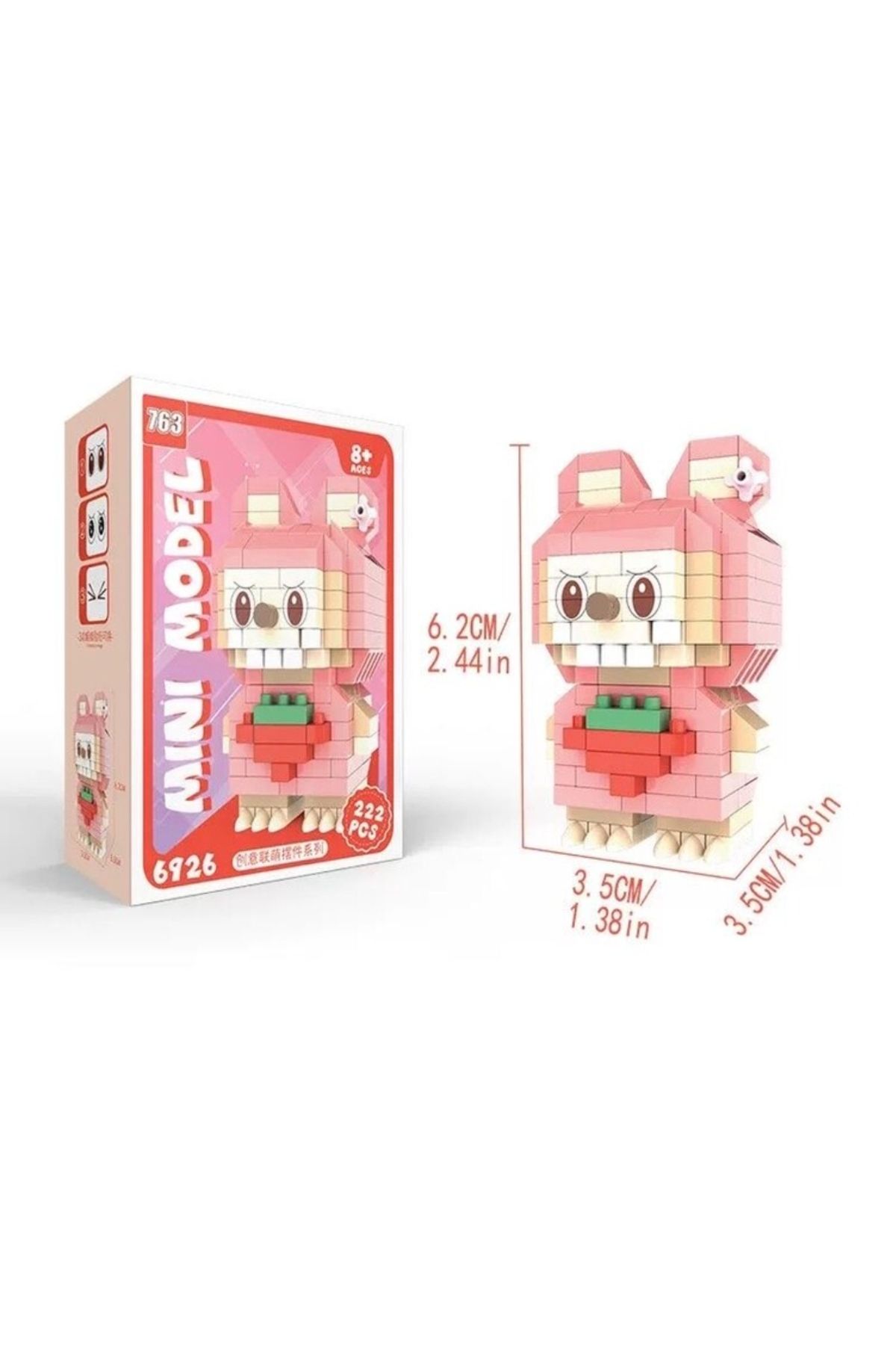Kaptan Mavi-Labubu Bricks Building Blocks Figure Toy Heart Patterned 2