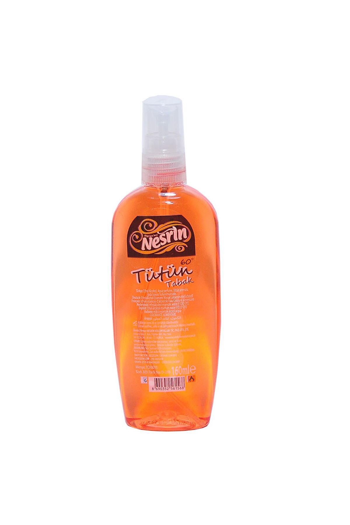 Nesrin Tütün Kolonyası 60 Derece Pet Şişe Sprey 160 ML