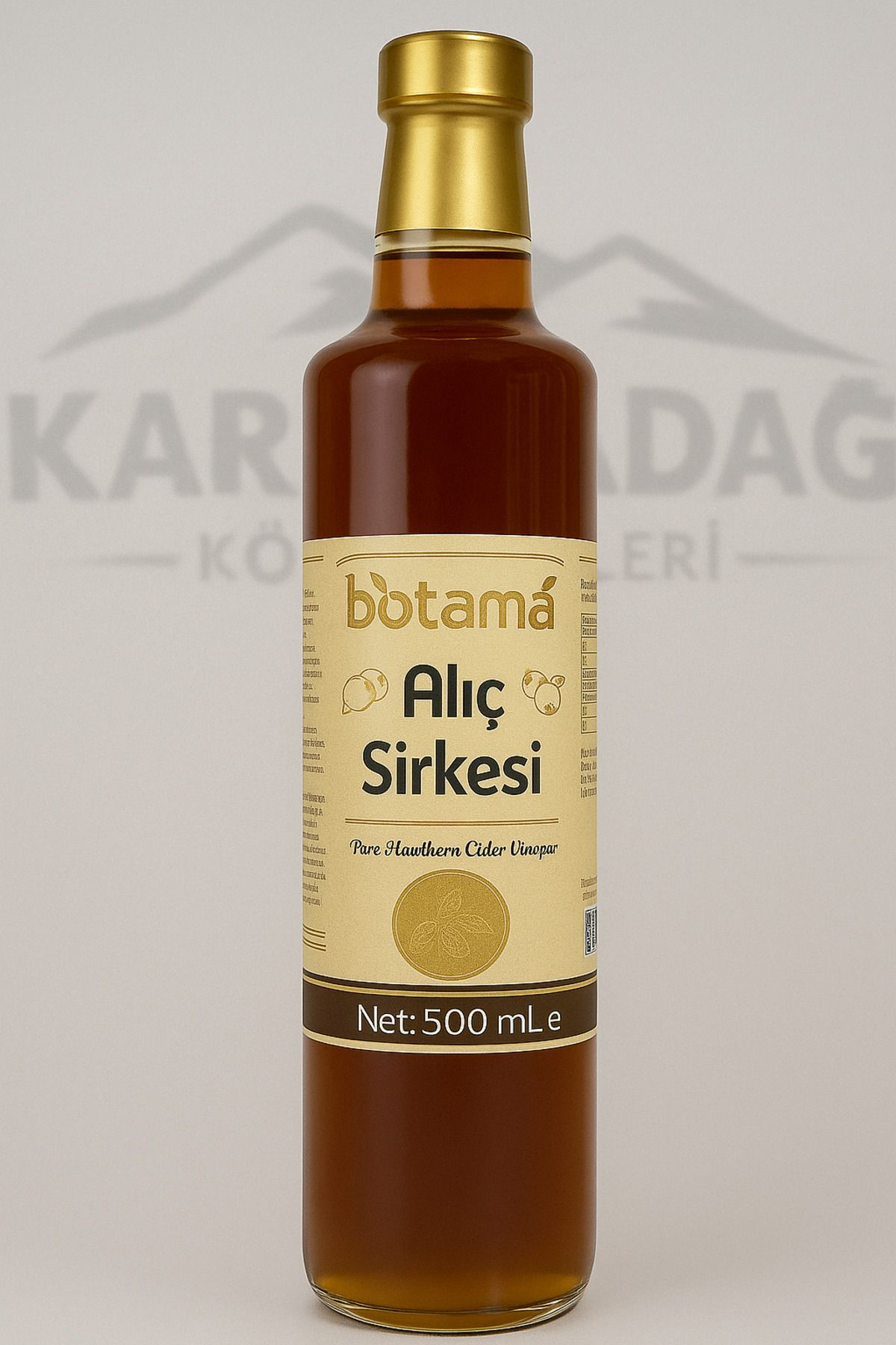 karacadağ Botama Alıç Sirkesi 500 ml - Doğal Fermente Sirke - Kalp ve Damar Sağlığına Destek
