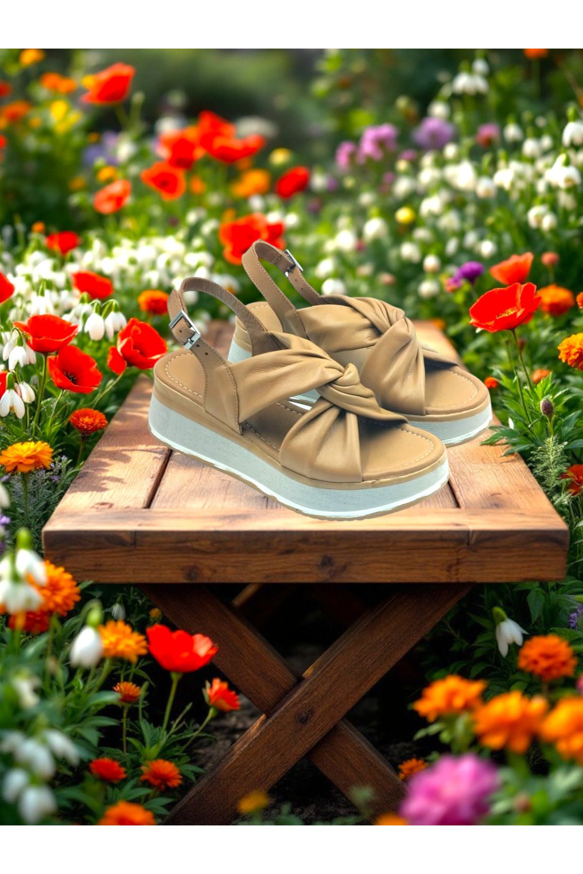 Escarpinshoes KADIN HAKİKİ DERİ RAHAT ŞIK GÜNLÜK SANDALET