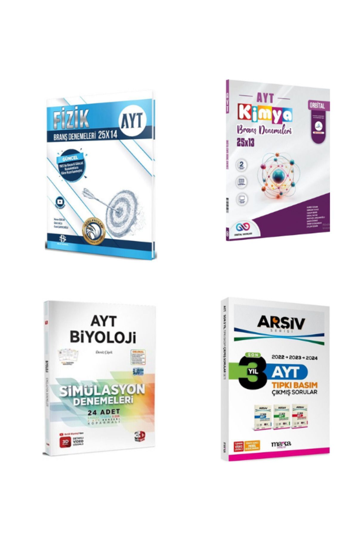 Garantör Akademi 2025 bilgi sarmal ayt fizik orbital ayt kimya ve 3d ayt biyoloji branş deneme ayt 2024 2023 2022
