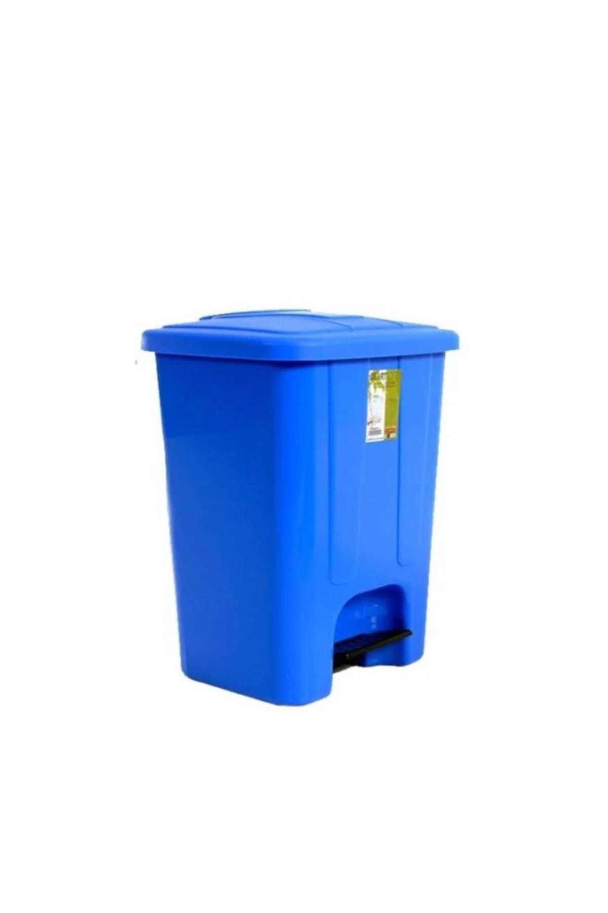 Omnipazar SY-4255 40 lt Köşeli Pedallı Plastik Çöp Kovası (İç Kovasız)