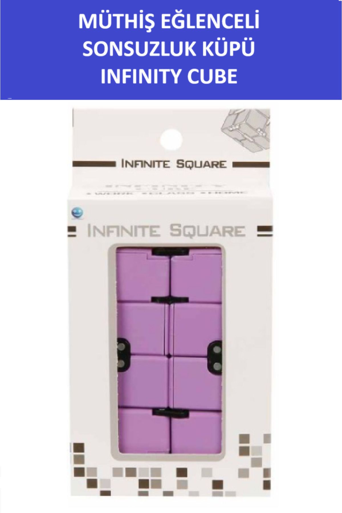 ZETCONCEPT SONSUZLUK STRESS KÜPÜ - INFINITY CUBE - RENK:MOR
