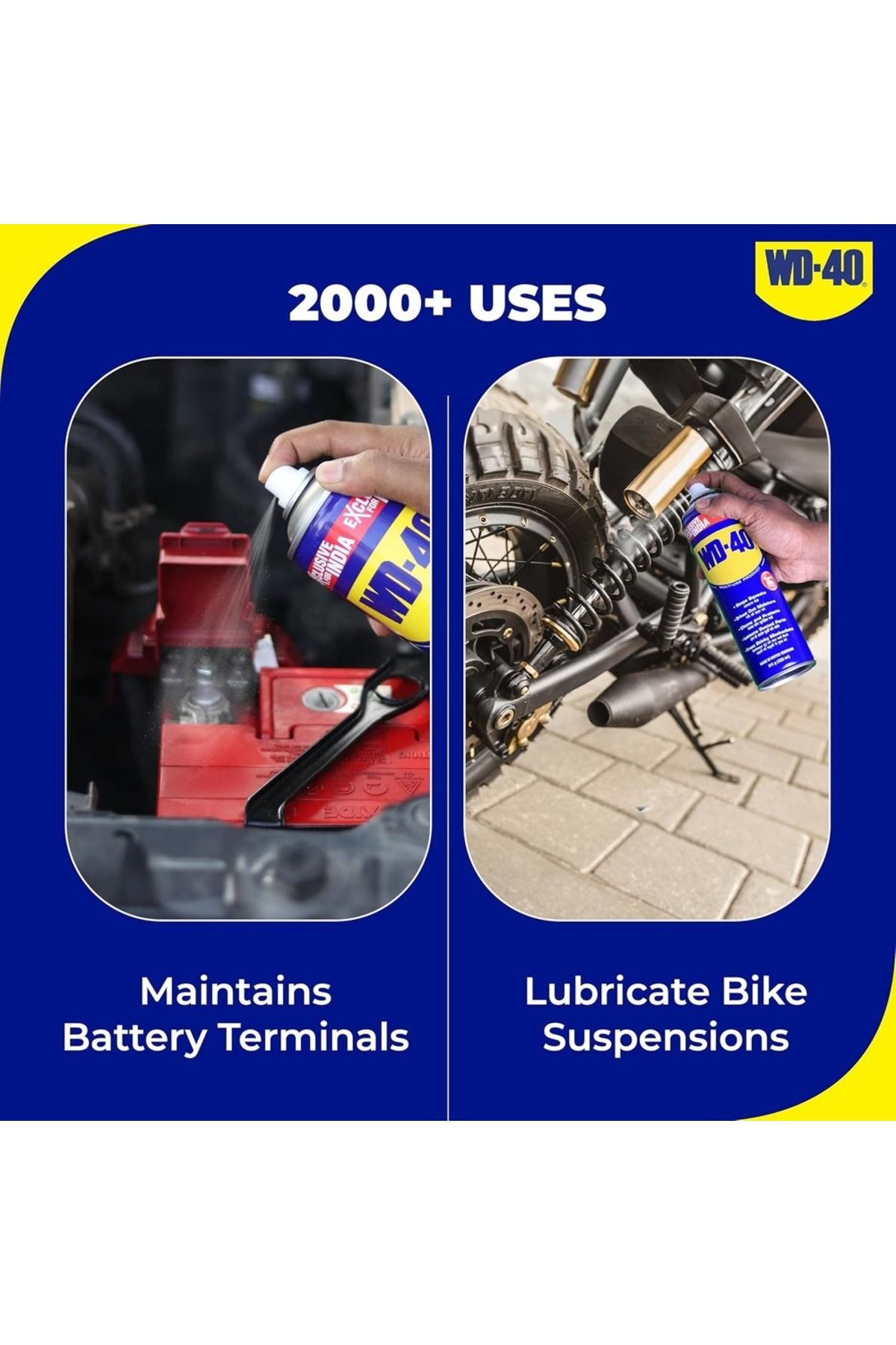 WD-40-Multipurpose Spray, Rust Remover, Cleans Bike Chains, Hinge Lubricant, Loosens Jammed Parts 4