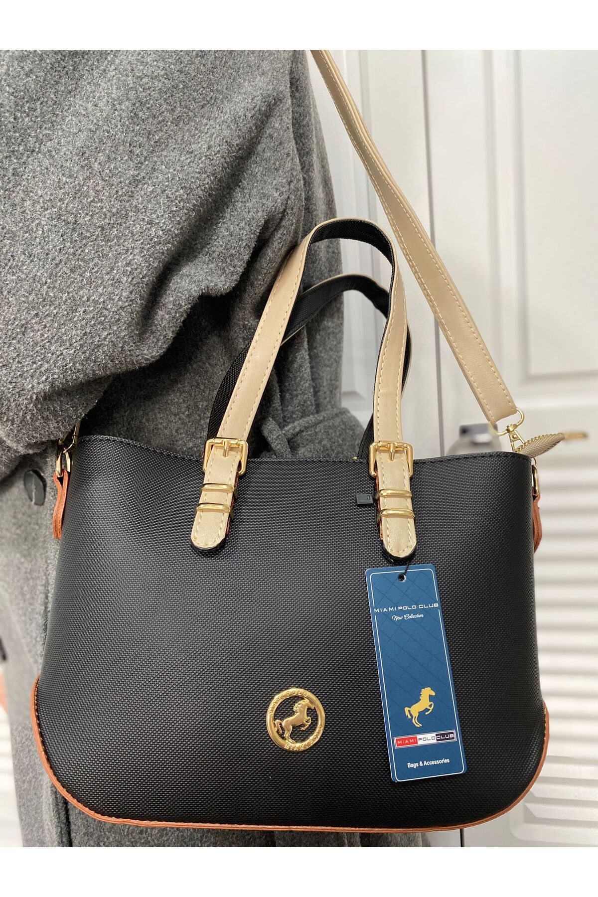 ST Bags Kadın Yeni Sezon Şık Tasarım Siyah Omuz Çantası