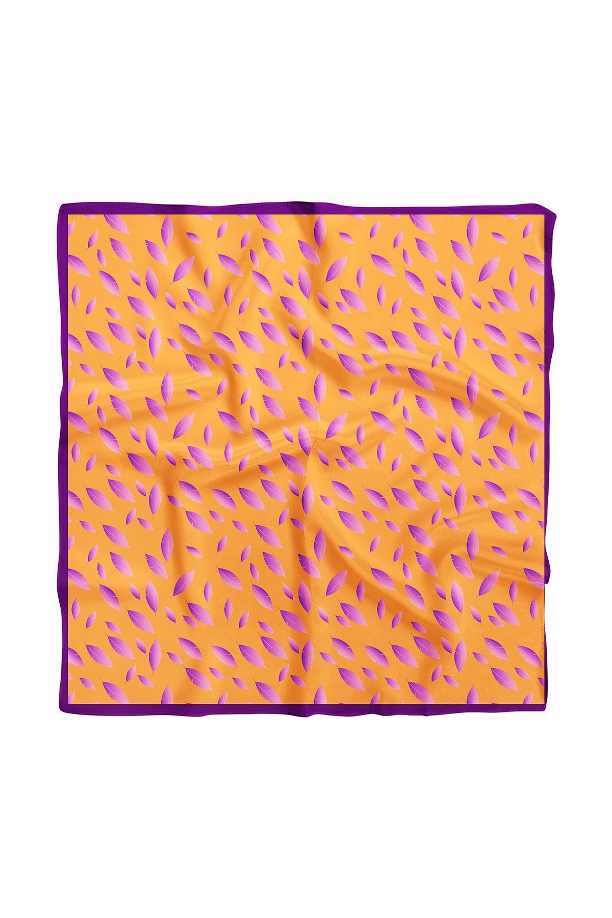 Modabutik Bandana 50x50 Cu Model Pene Galbene Pentru Femei Hyl Dg0696-22 Femeie - 50 x 50