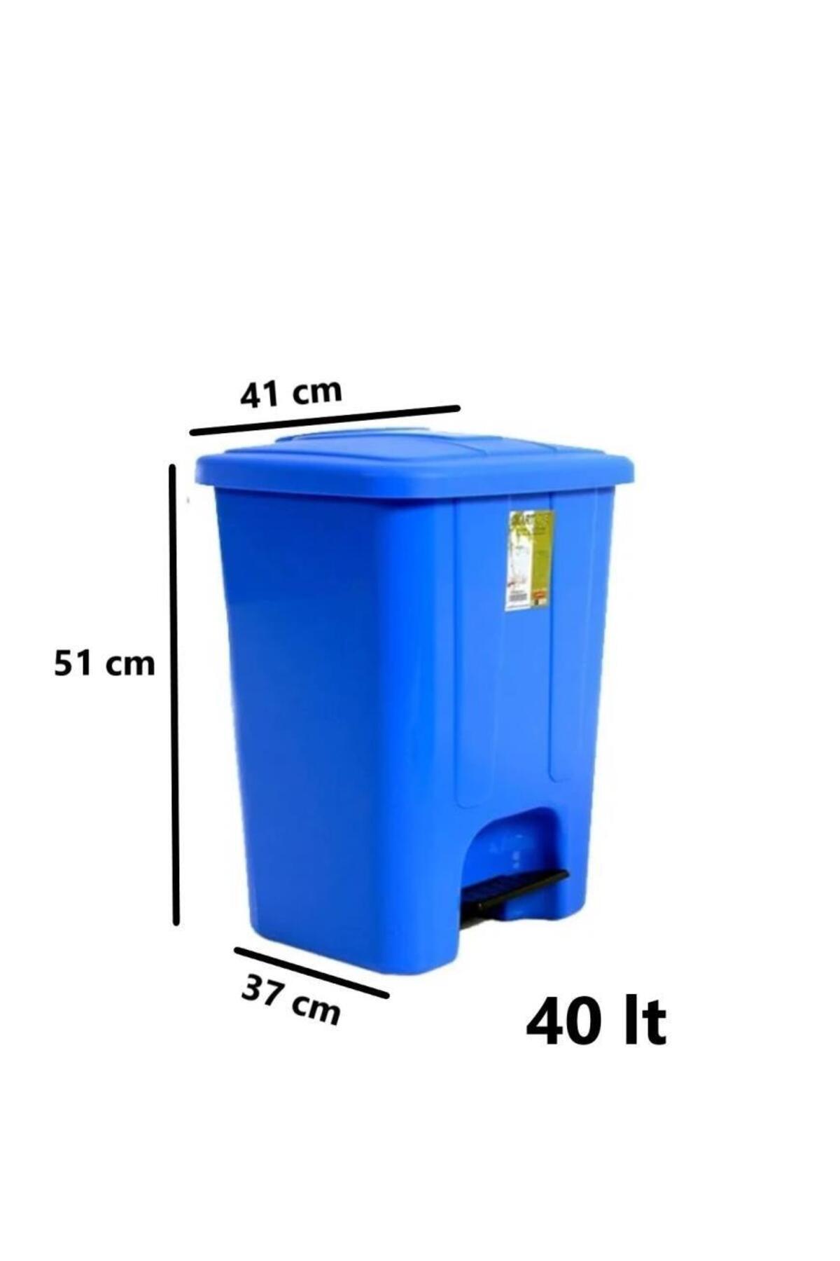 Omnipazar-Sy-4255 40 Lt Corner Pedal Plastic Trash Can (Without Inner Bucket) 2