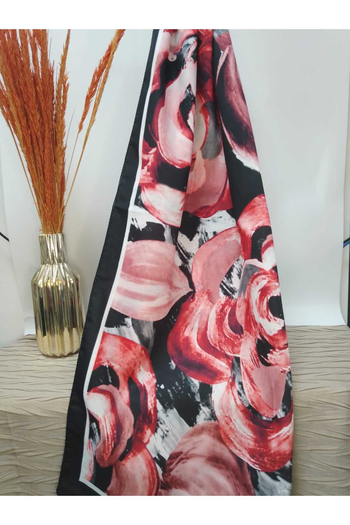 GÇA Moda Kadın Büyük Gül Desenli Yeni Model Şal 75*180