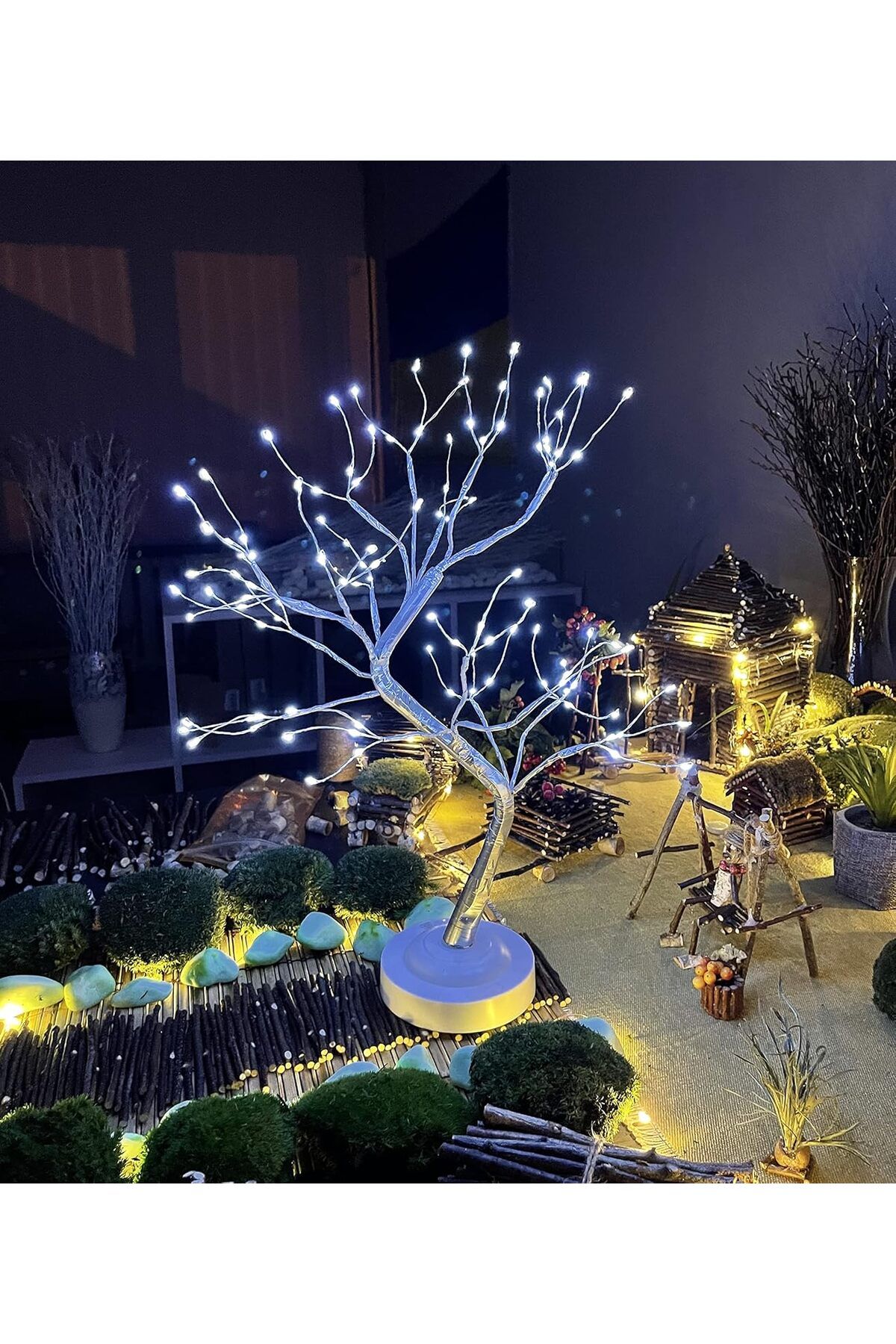 Generic-Easter Tree - 108 LED Silver - Bonsai Tree Light with 8 Lighting Modes & Timer - Fairy Light Tree 5