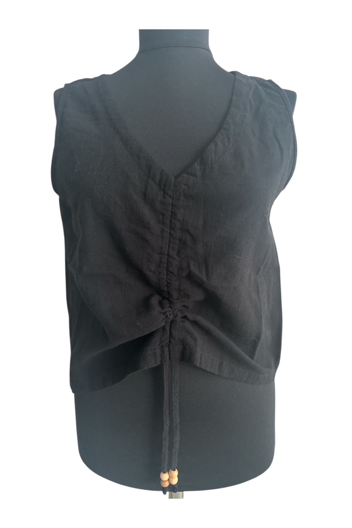 PHUTİ COLLECTION KETEN BİYE BAĞLAMALI BLUZ
