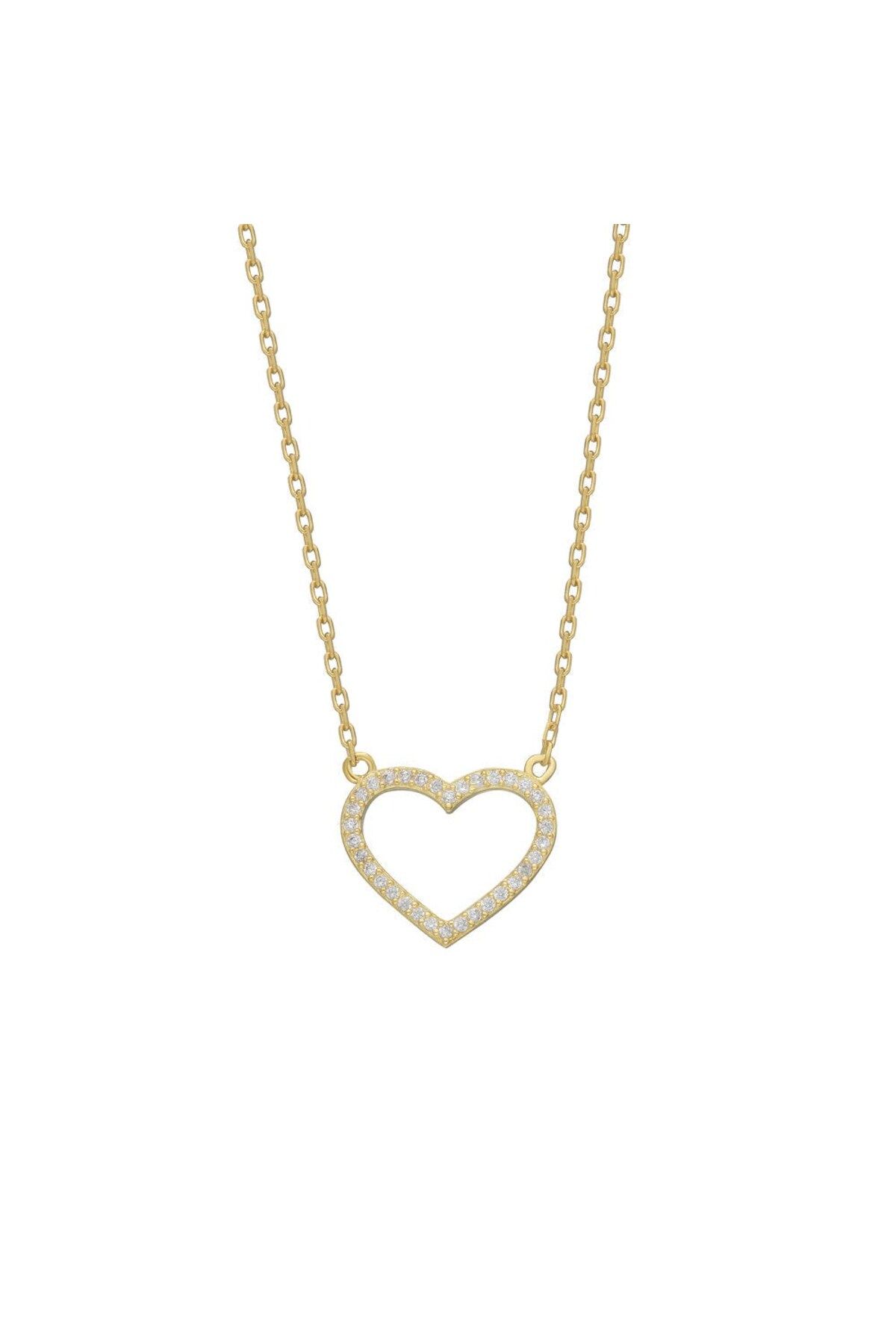 beonejewelry TAŞLI MİNİ KALP KOLYE | 925 GÜMÜŞ