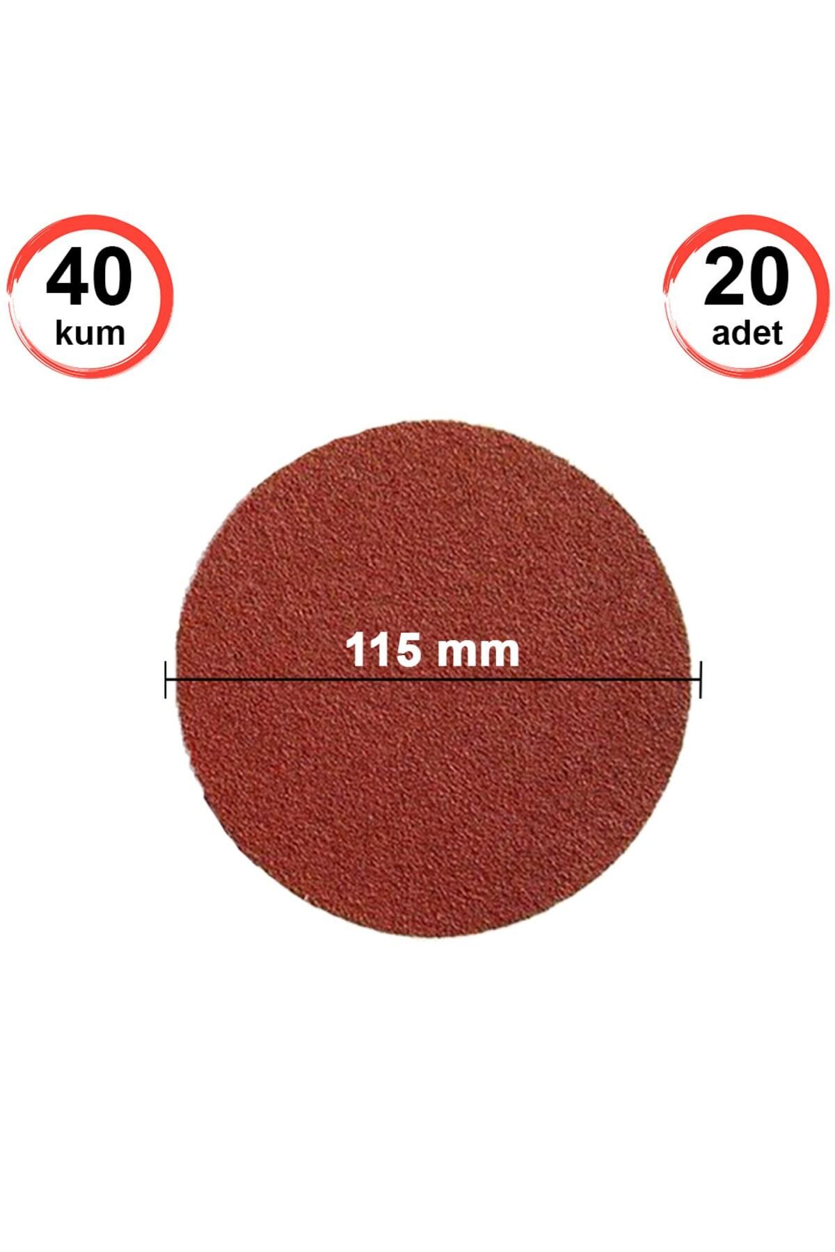 Sucuoğlu 20 Adet Cırt Zımpara Kağıdı El Zımparaları Seti 115 Mm Avuç Içi Spiral Taşlama (40 Kum)
