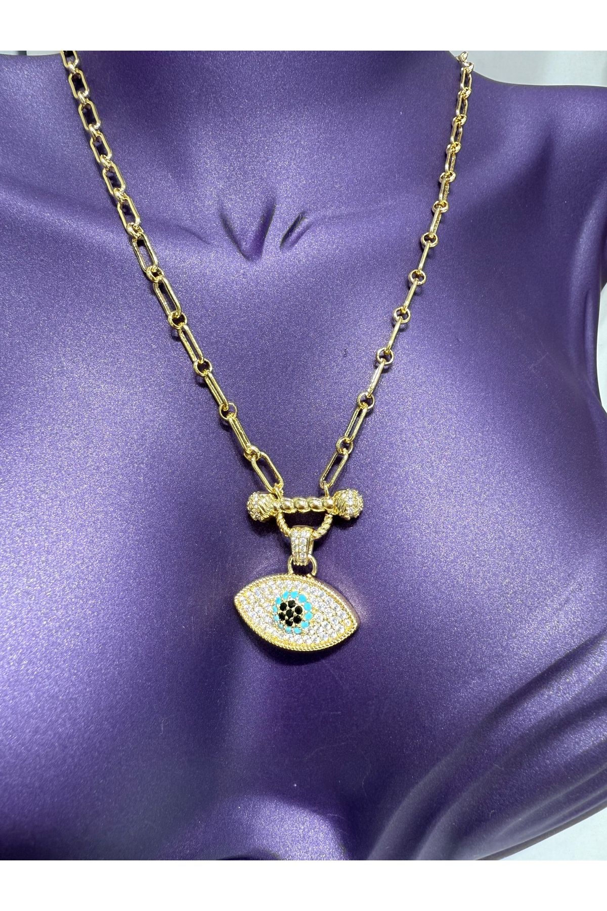 My violet accesorize VİP ÇELİK DEKOLTE GÖZ KOLYE