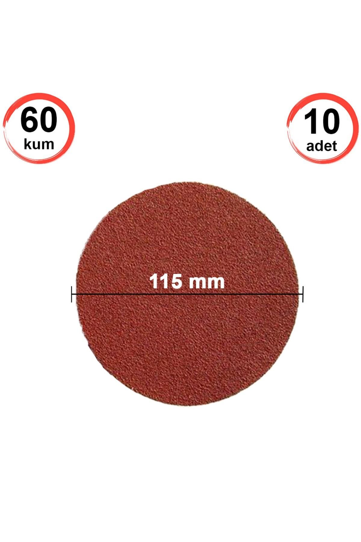 Sucuoğlu 10 Adet Cırt Zımpara Kağıdı El Zımparaları Seti 115 Mm Avuç Içi Spiral Taşlama (60 Kum)