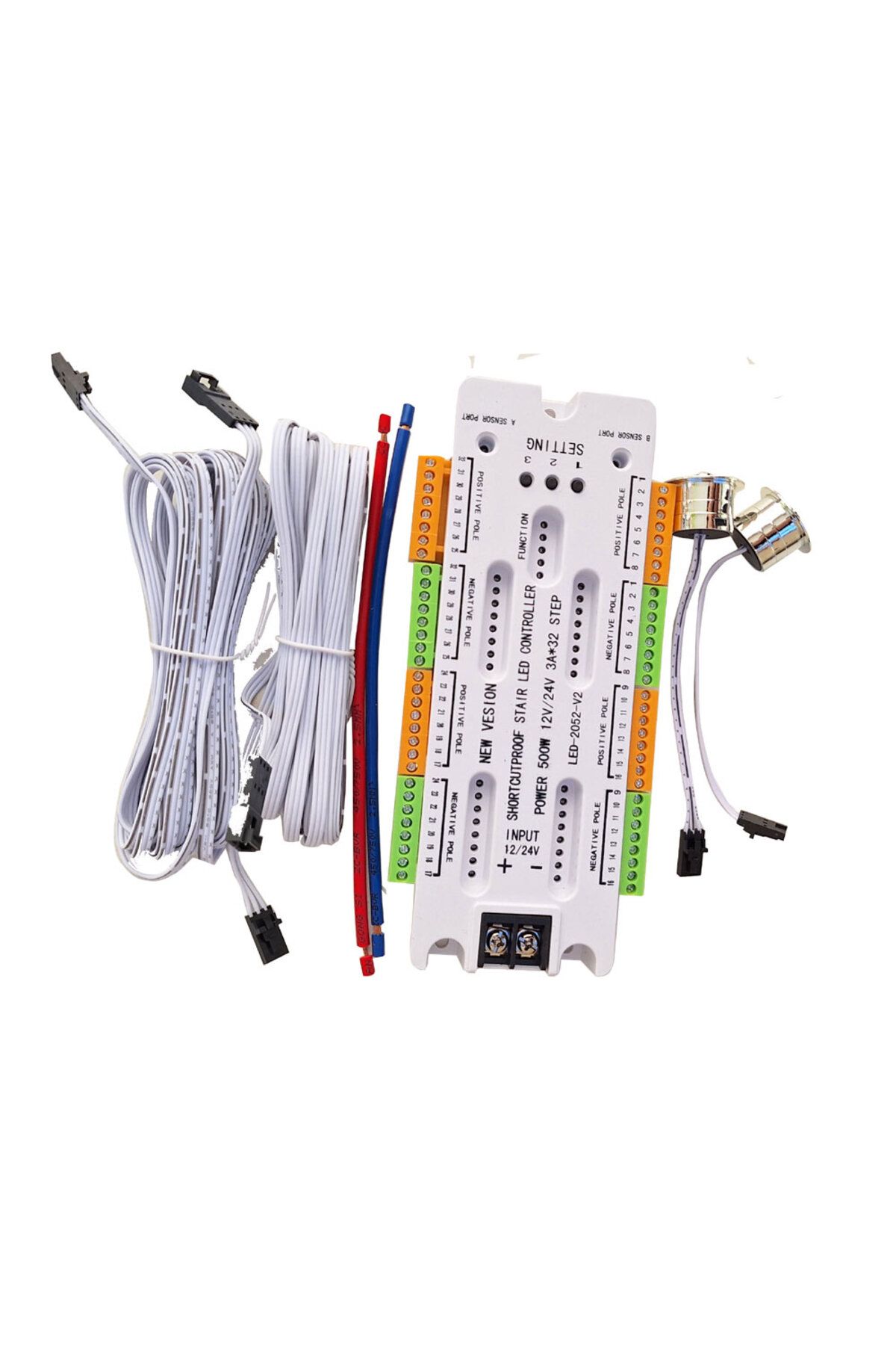 Sunlight Sensörlü Merdiven Basamak Led Aydınlatma Kontrol Cihazı 12/24V Beyaz