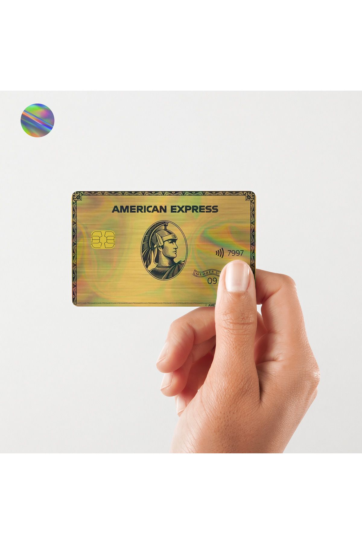 Huggy Craft American Express Gerçek Gold V2 Kart Kaplama Sticker Kart Etiketi (Hologramlı)