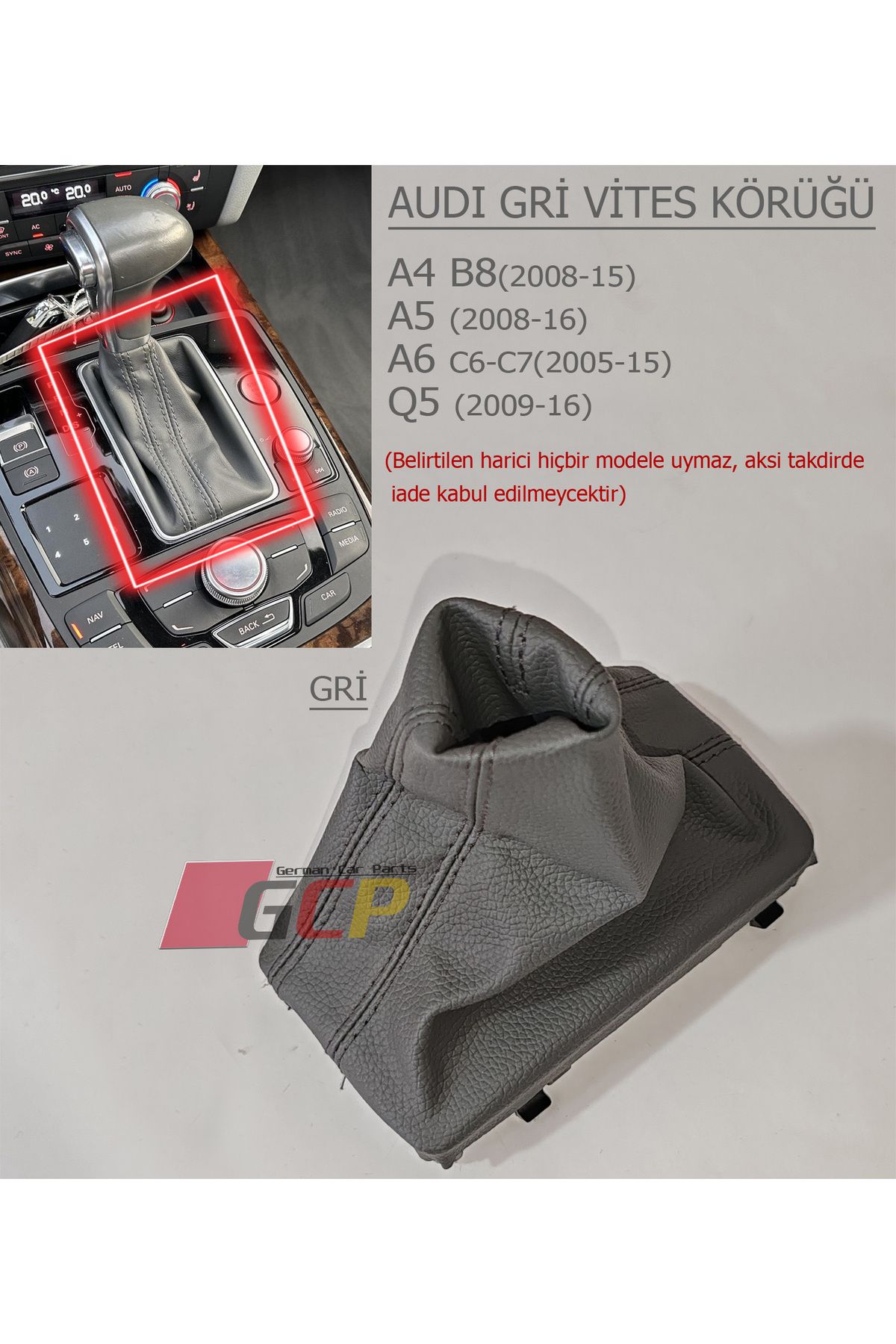 GCP German Car Parts Audi Gri Otomatik Vites Körüğü - A4 A5 A6 Q5