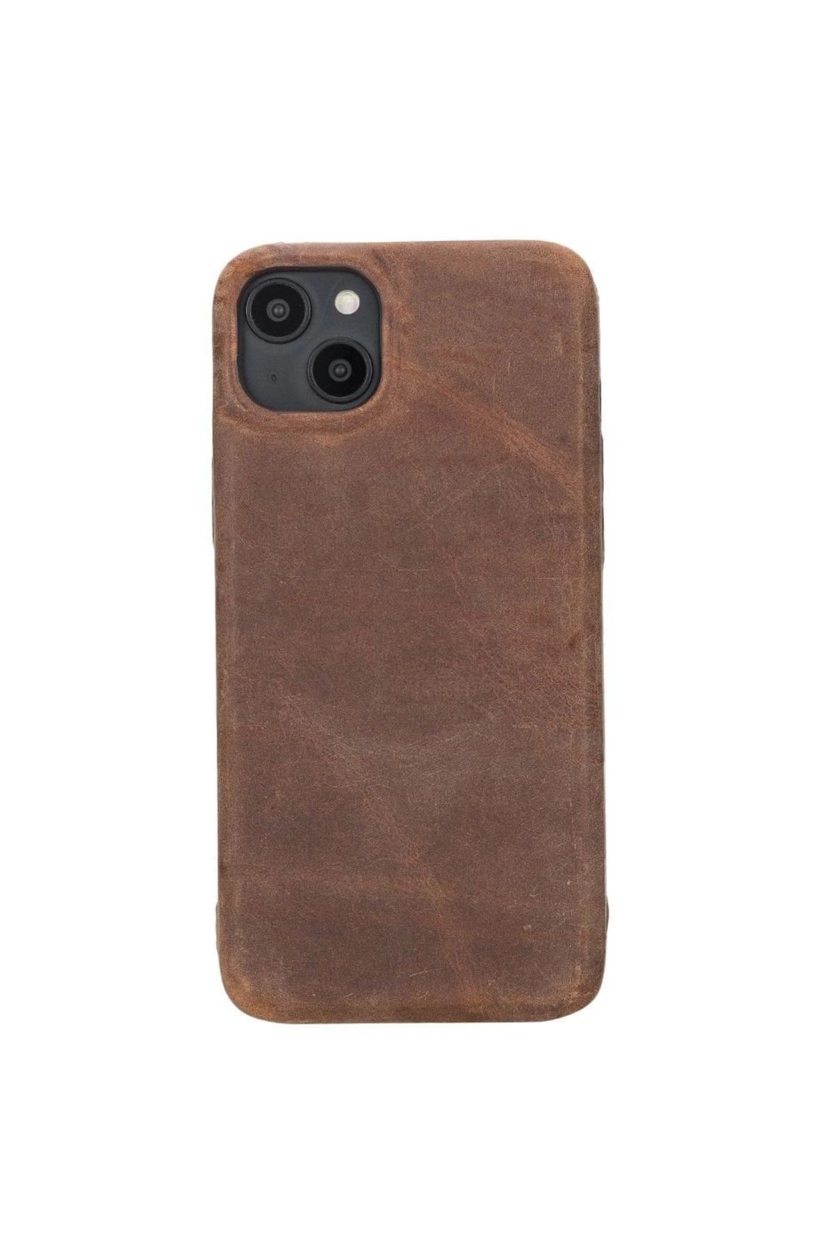 Angoravi Apple iPhone 14 Plus Uyumlu Deri Arka Kapak ROCK G2