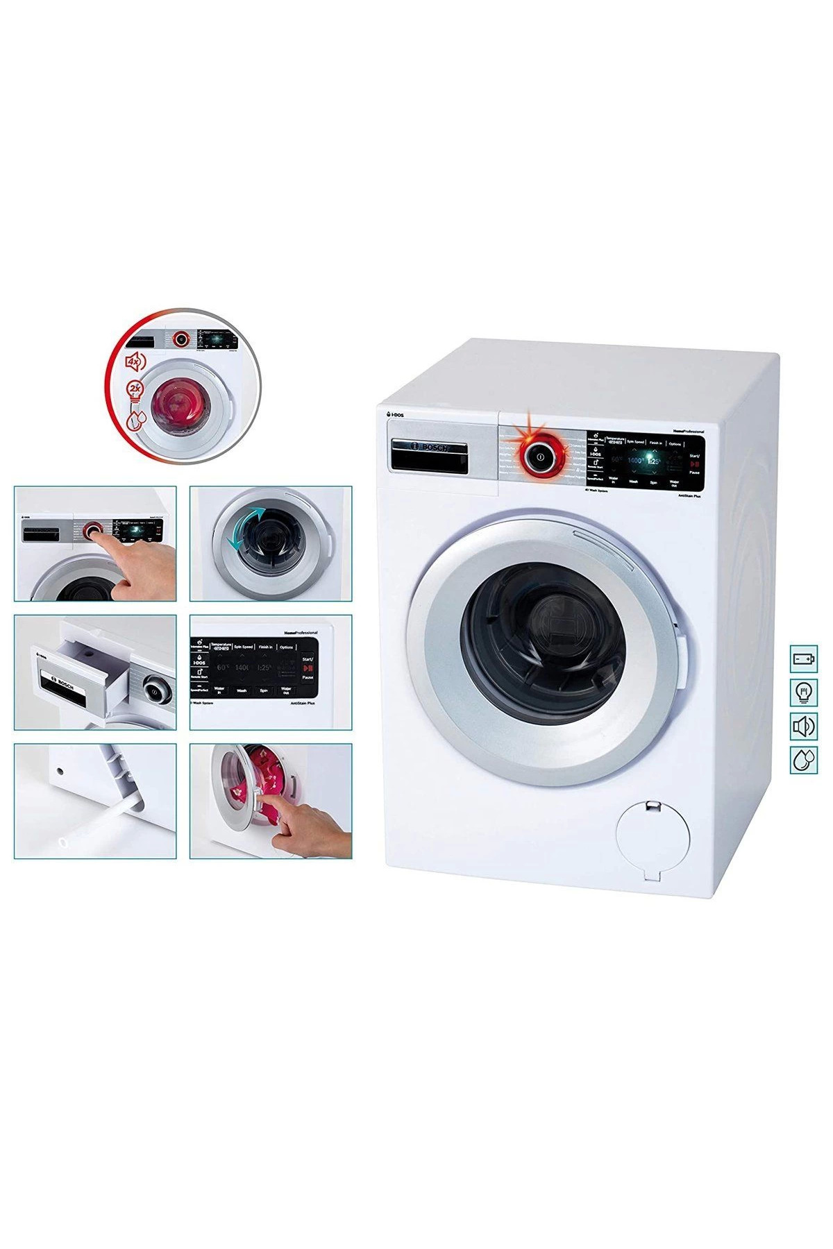 Eco Lounge 9213 Bosch Oyuncak Sesli Işıklı Çamaşır Makinesi