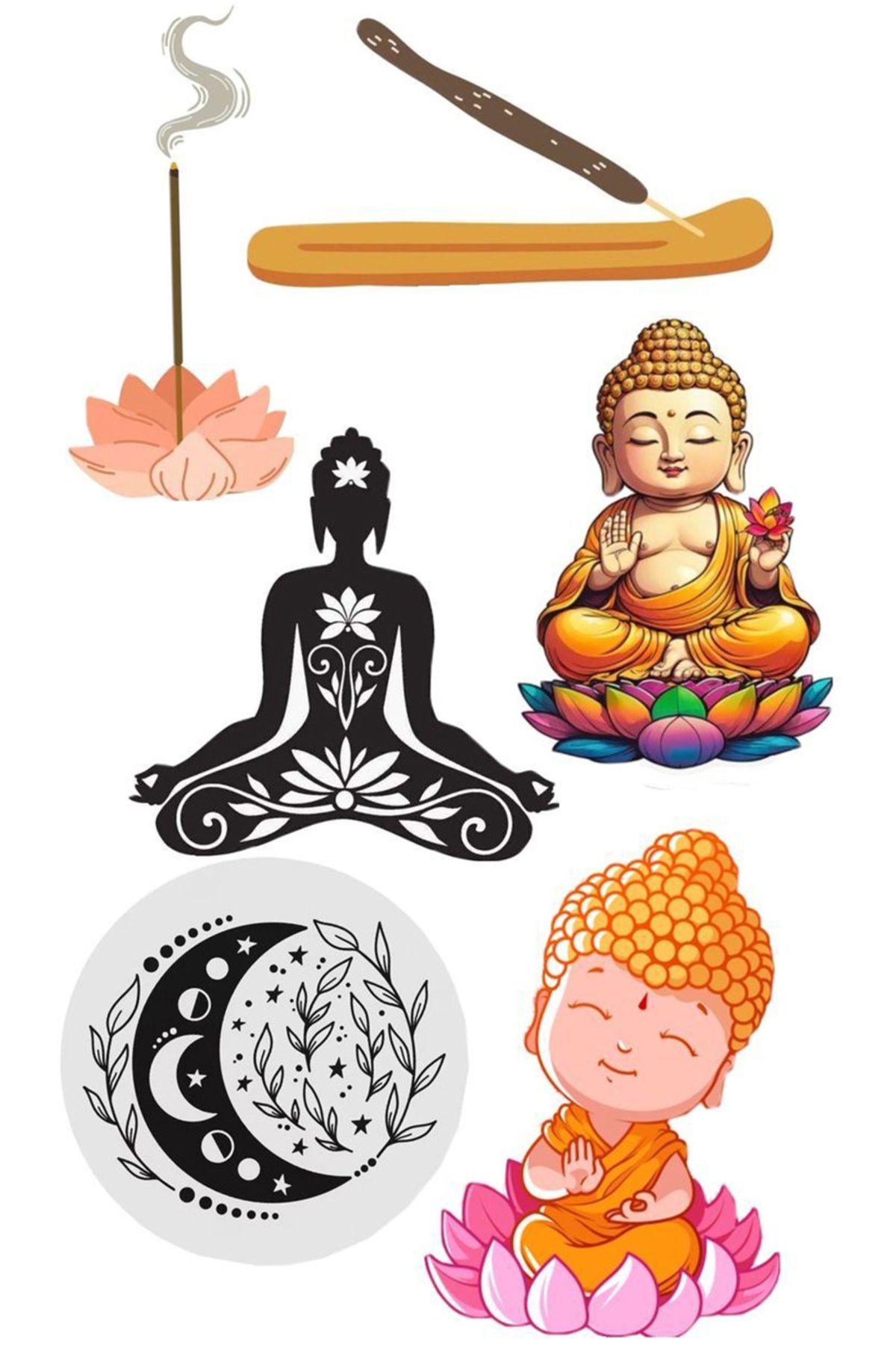 BK Design Namaste Sticker Telefon Laptop Notebook Tablet Defter Matara Stiker Etiket ST1651