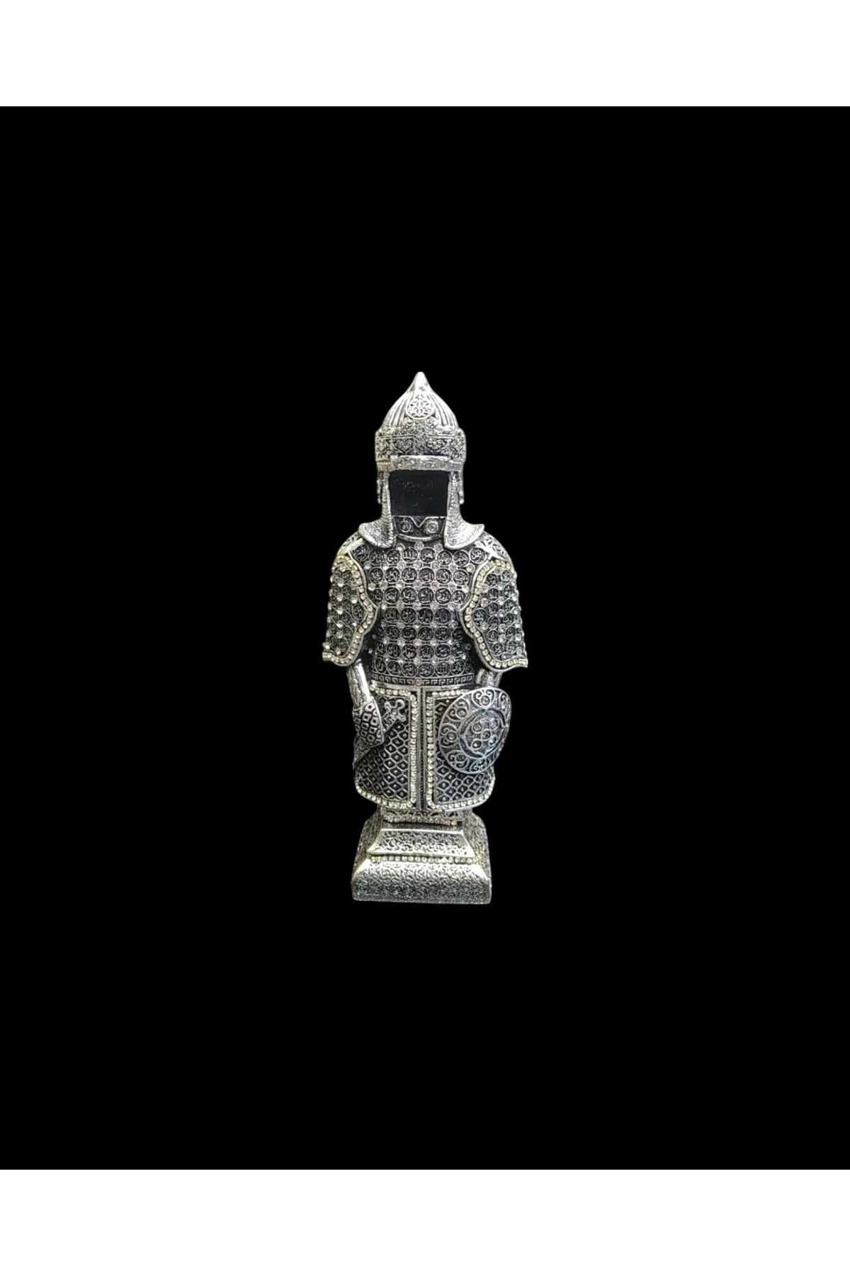 FERİS HOME Küçük Zırh Esma Biblo - Gümüş Rengi Kod600 12x28cm