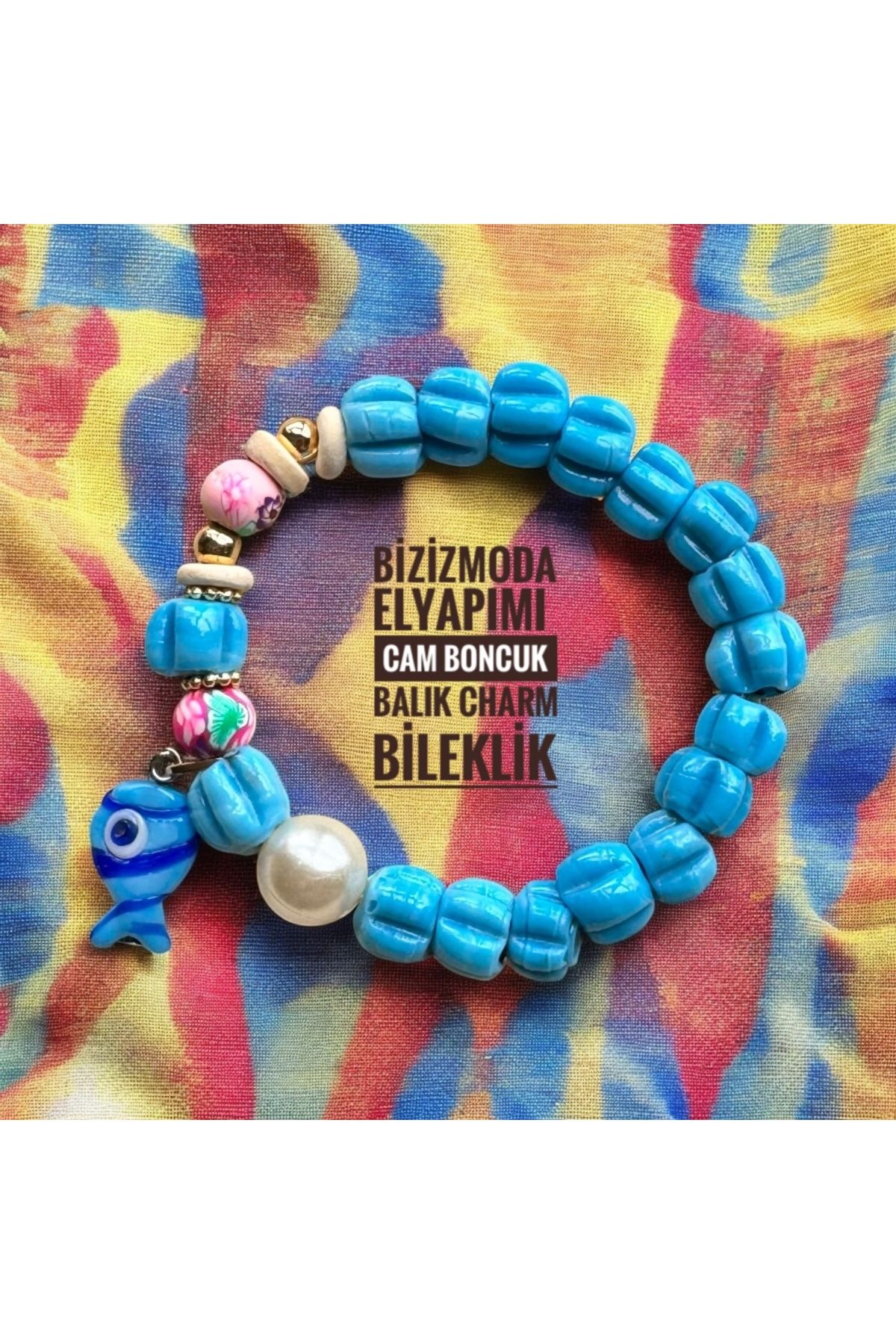 bizizmoda El yapımı Tasarım Nazar Bodrum Cam Boncuk Bileklik