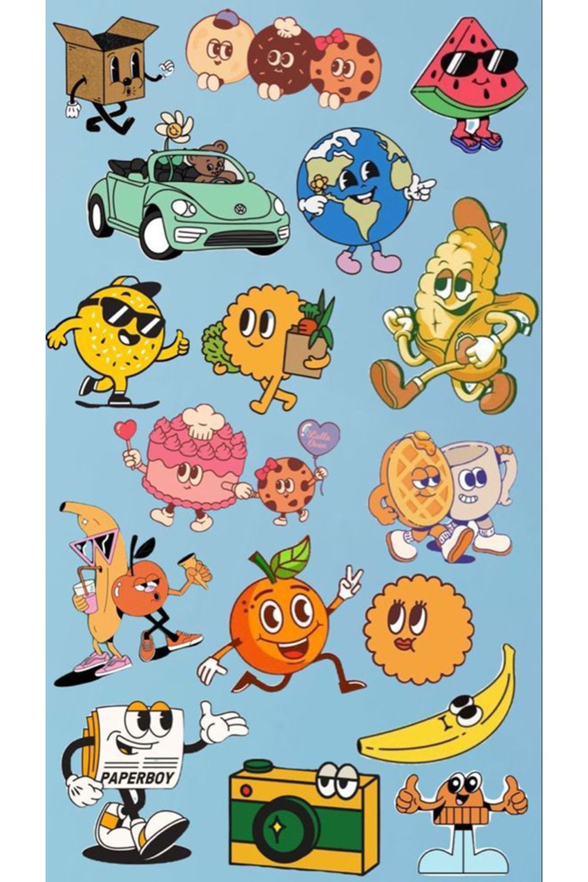 BK Design Emoji Sticker Telefon Laptop Notebook Tablet Defter Matara Stiker Etiket ST1766