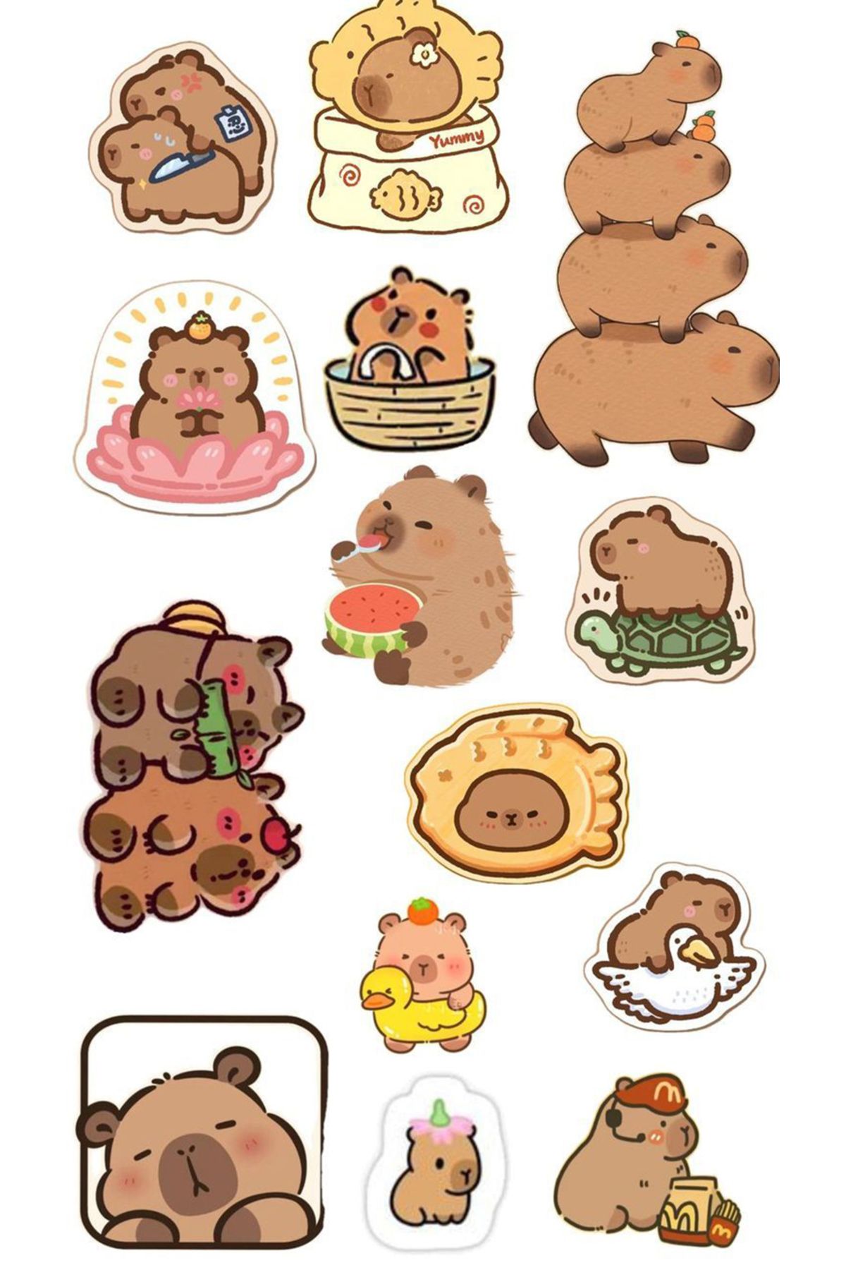 BK Design Kapibara Sticker Telefon Laptop Notebook Tablet Defter Matara Stiker Etiket ST1763