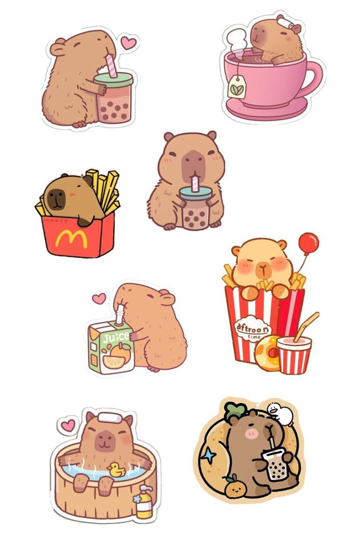 BK Design Capybara Sticker Telefon Laptop Notebook Tablet Defter Matara Stiker Etiket ST1677