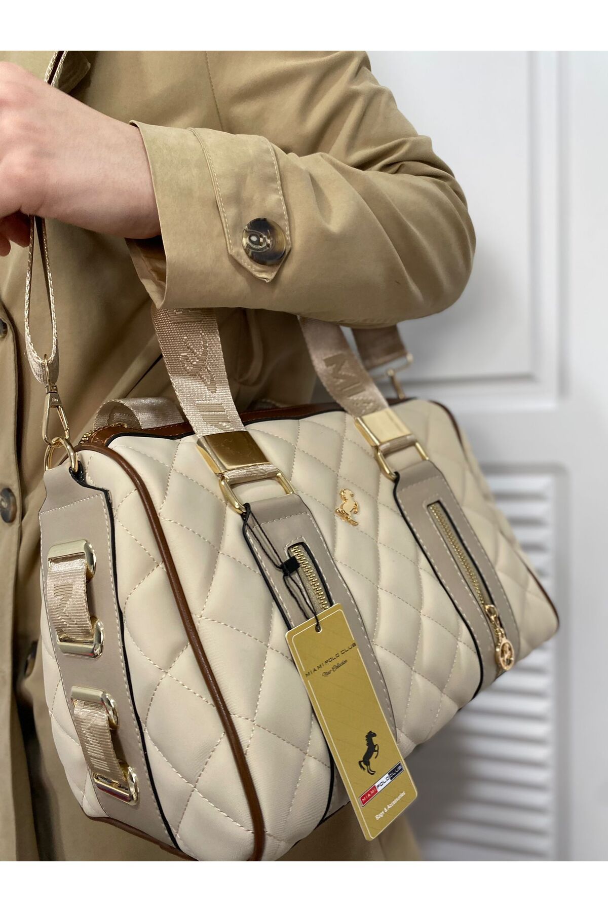 ST Bags Mıamı Polo Kadın Büyük Boy Omuz Çanta