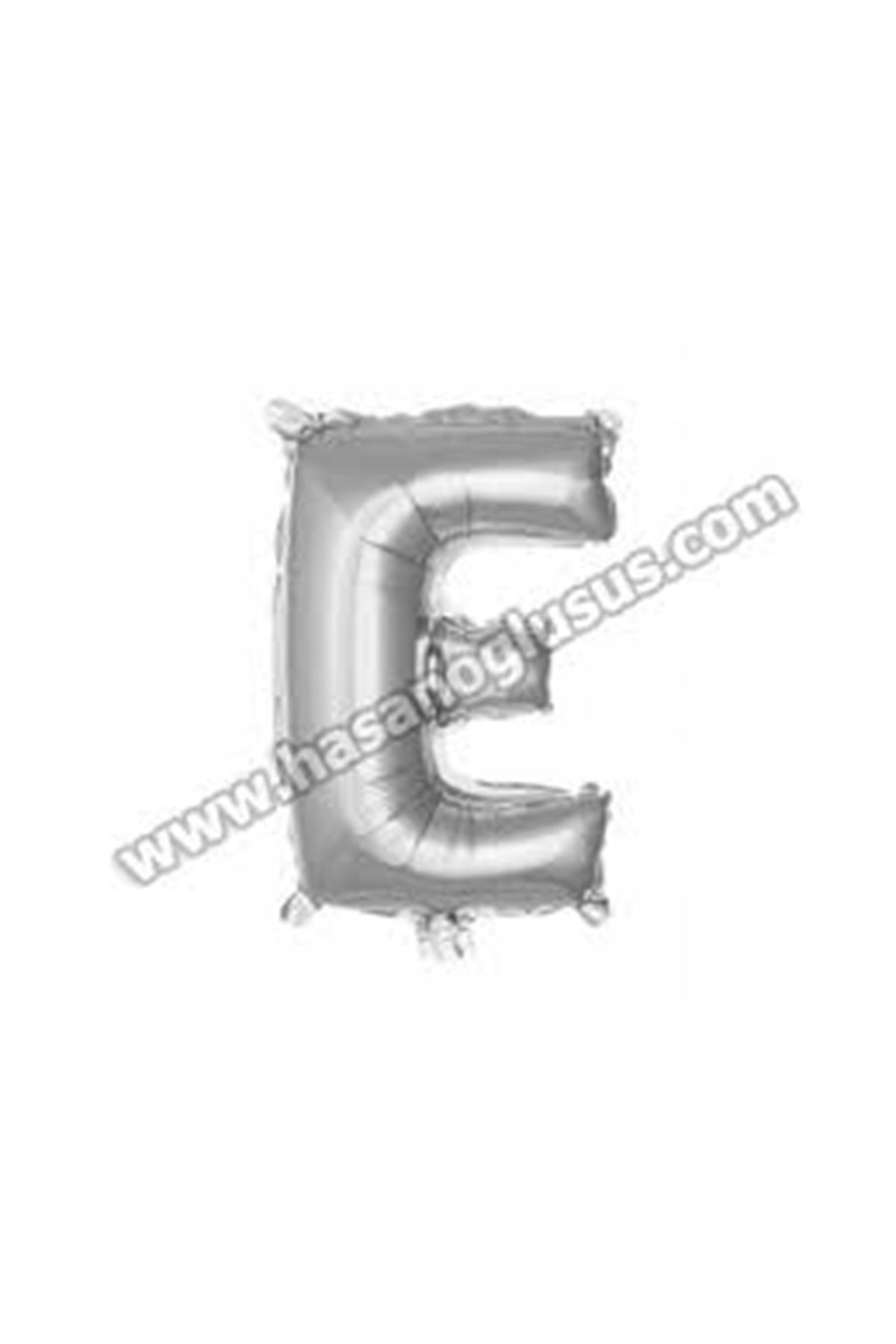 Akın Hediyelik Folyo E Harfi Balon - Gümüş Renk (16 inç / 36 cm)