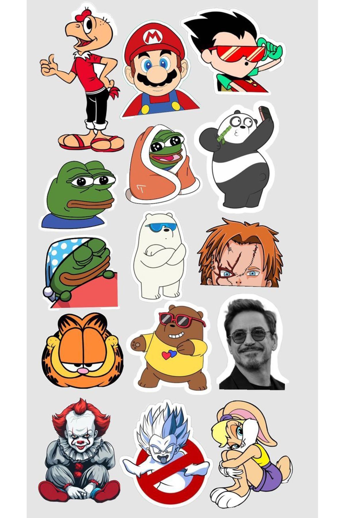 BK Design Anime Sticker Telefon Laptop Notebook Tablet Defter Matara Stiker Etiket ST1660