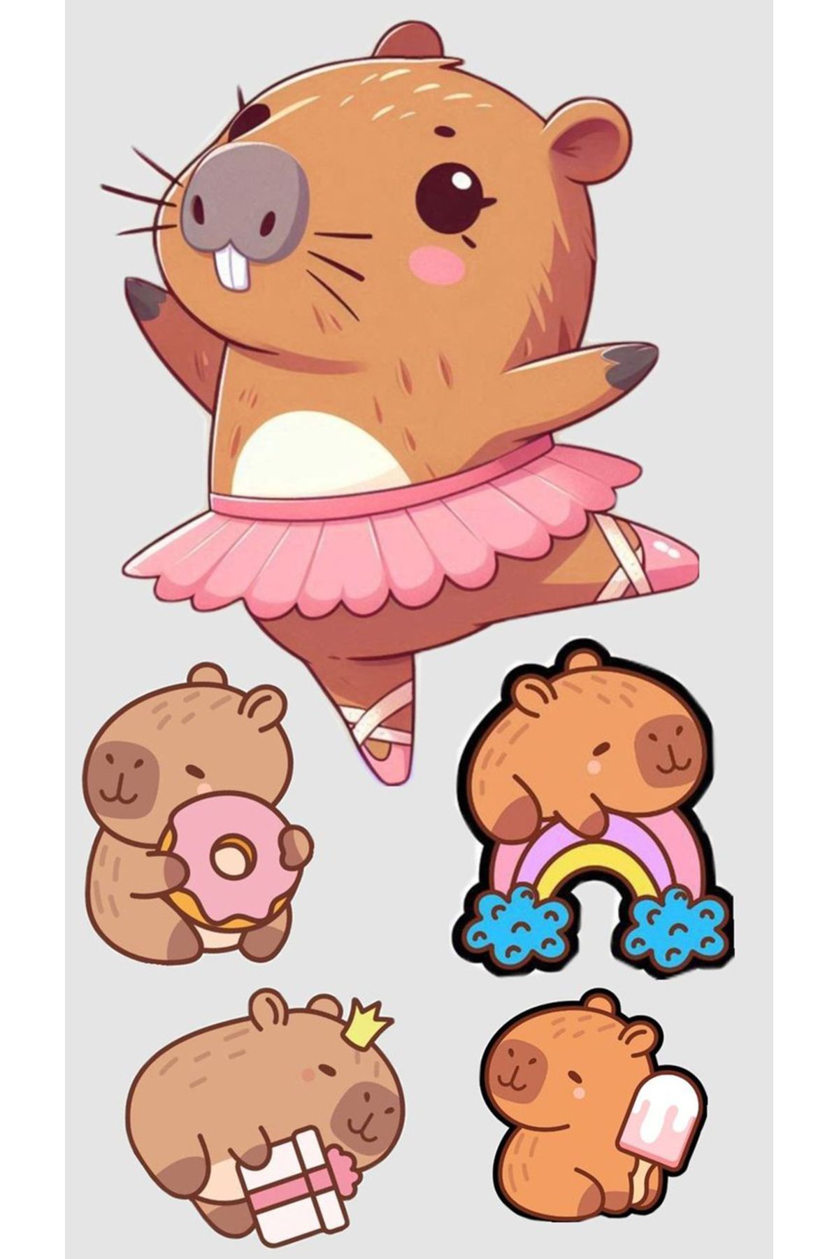 BK Design Capybara Sticker Capibara Etiket Kapibara Sticker Capibara Sticker ST1640