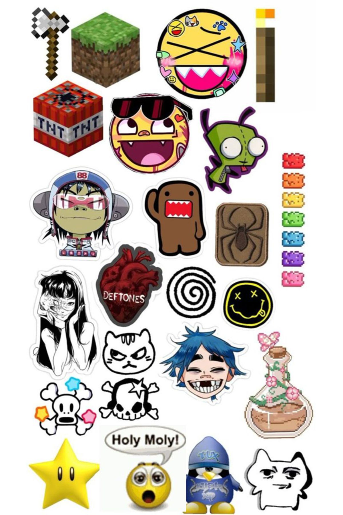 BK Design Y2K Sticker Telefon Laptop Notebook Tablet Defter Matara Stiker Etiket ST1645