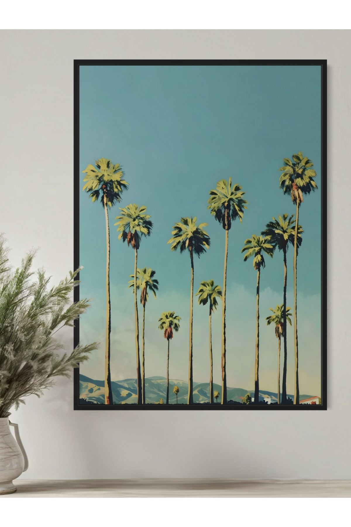 Woodsuppco Palmiye Ağaçları Çerçevesiz Poster, Duvar Posteri, Sanatsal Poster, Duvar Dekoru