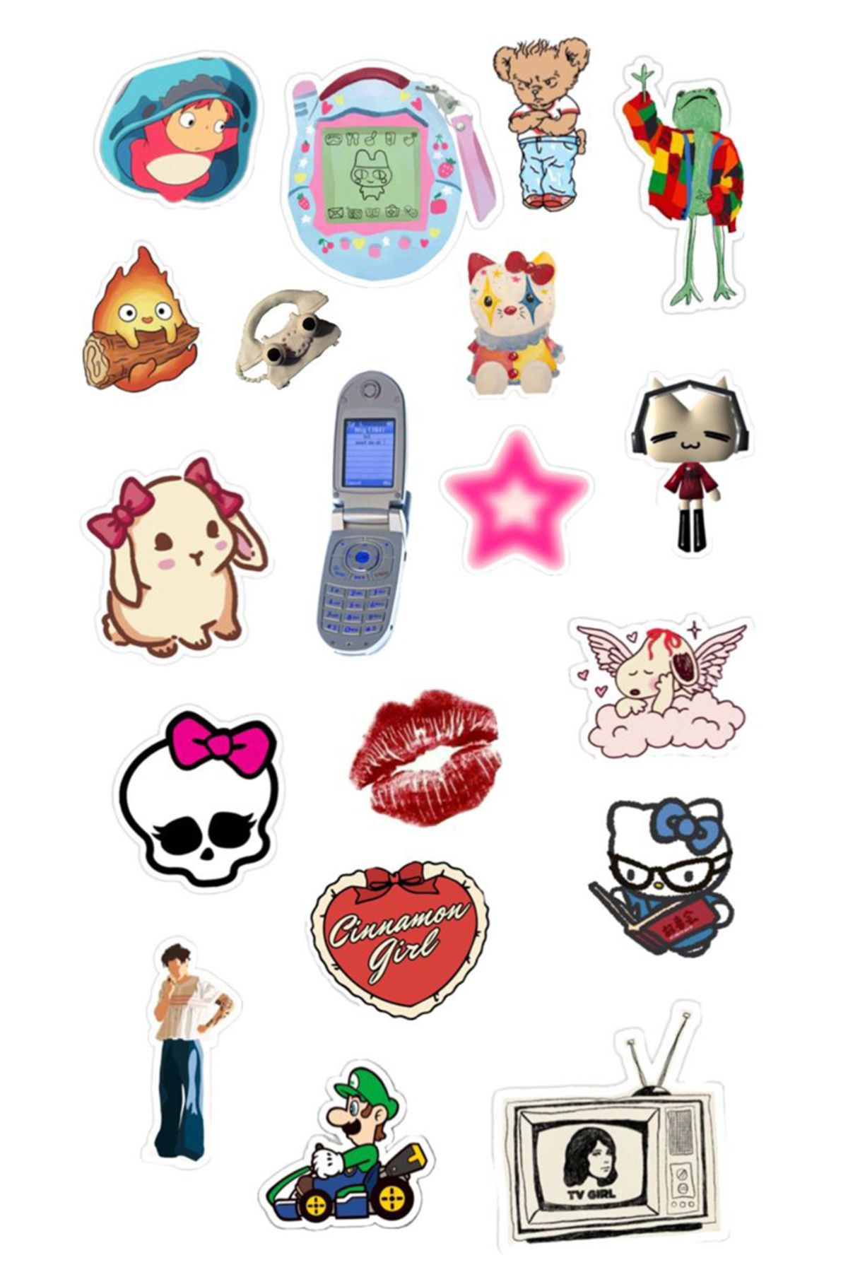 BK Design Anime Sticker Telefon Laptop Notebook Tablet Defter Matara Stiker Etiket ST1752
