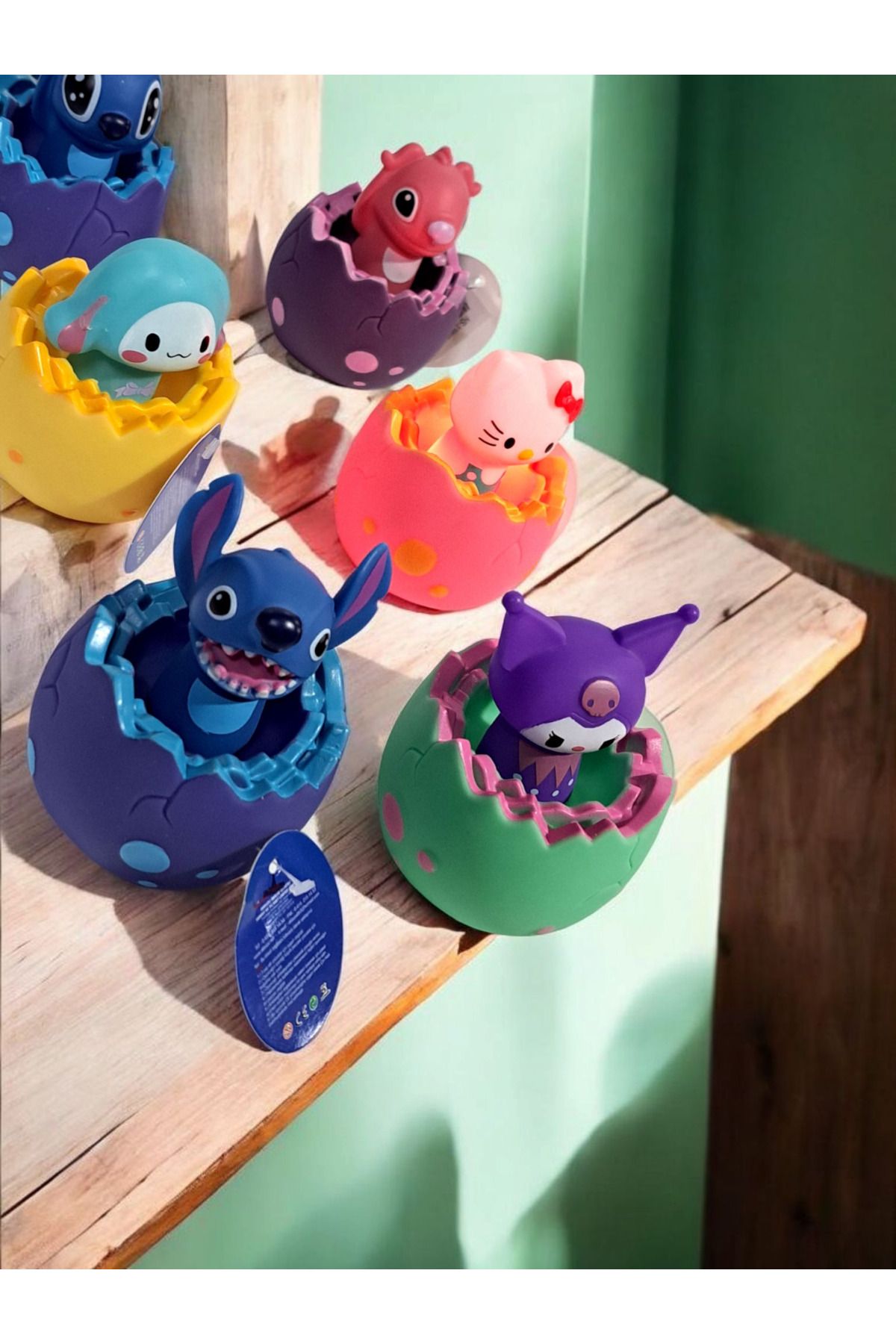 ALYTOYS KURAMİ KIROMİ 6 adet Silikon Biplo Işıklı Sesli Karakter Figür Oyuncak Silikon 7x9cm set oyuncak