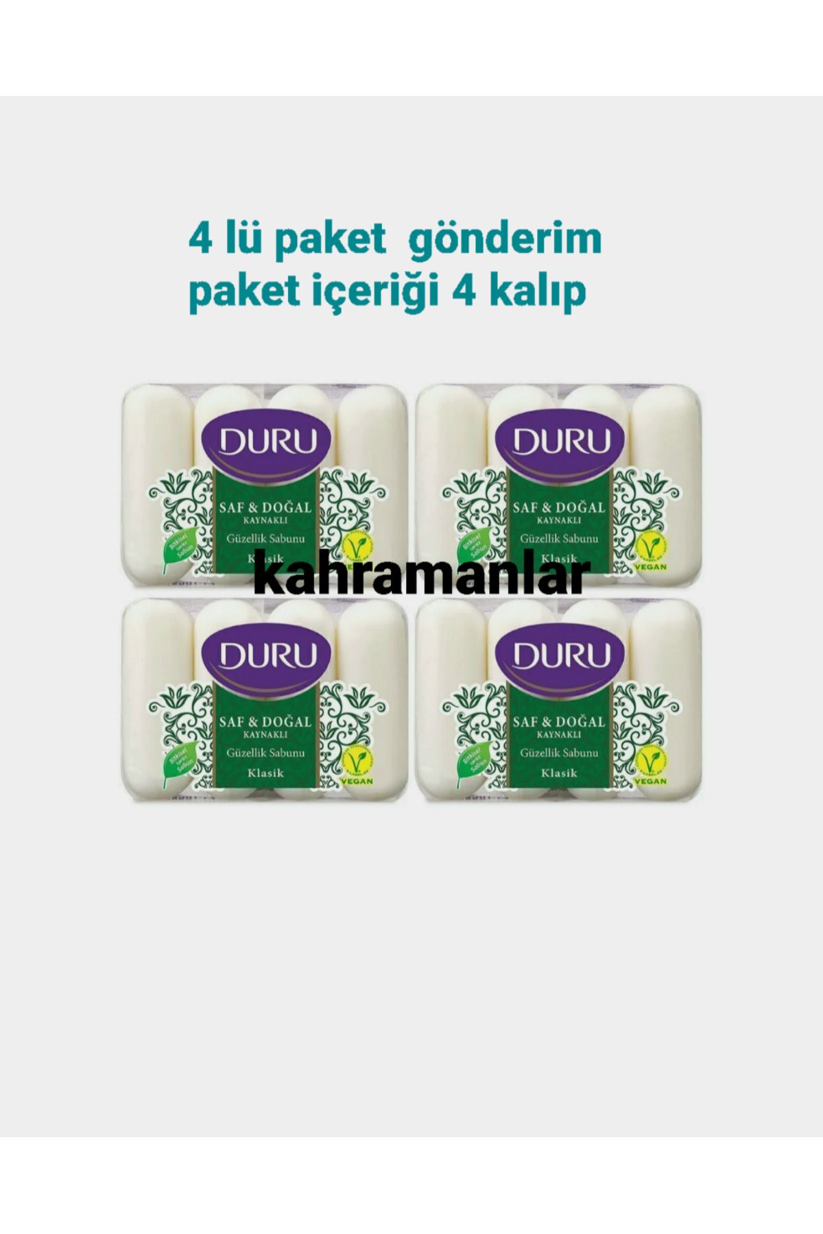 YEŞİLLİ STORE Duru katı sabun doğal ve saf 4 paket