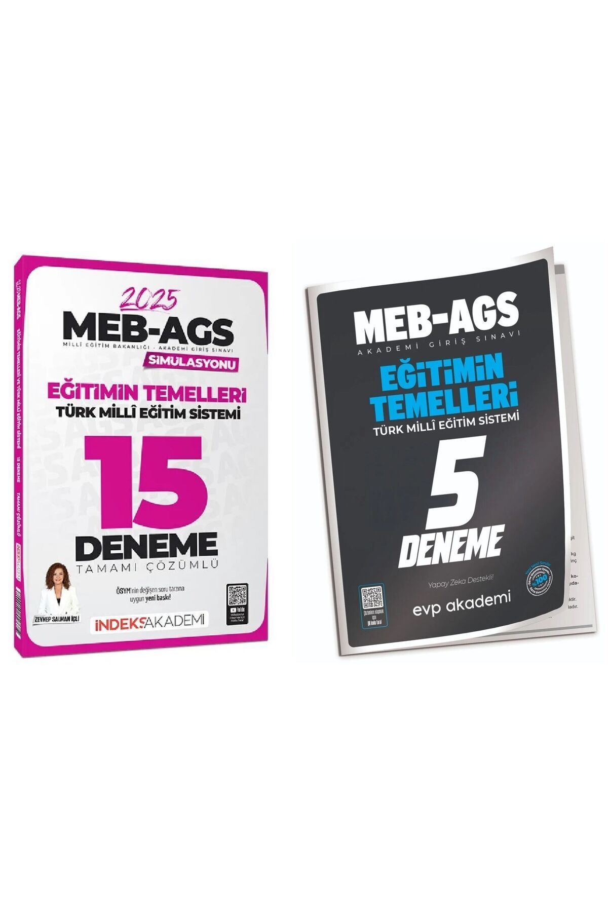 evp akademi İndeks + EVP 2025 MEB-AGS Eğitimin Temelleri 15+5 Deneme 2 li Set - Zeynep Salman İçli İndeks + EVP