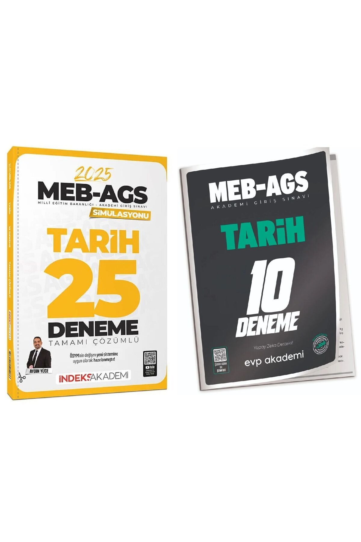 evp akademi İndeks + EVP 2025 MEB-AGS Tarih 25+10 Deneme 2 li Set - Aydın Yüce İndeks + EVP Akademi Yayıncılık