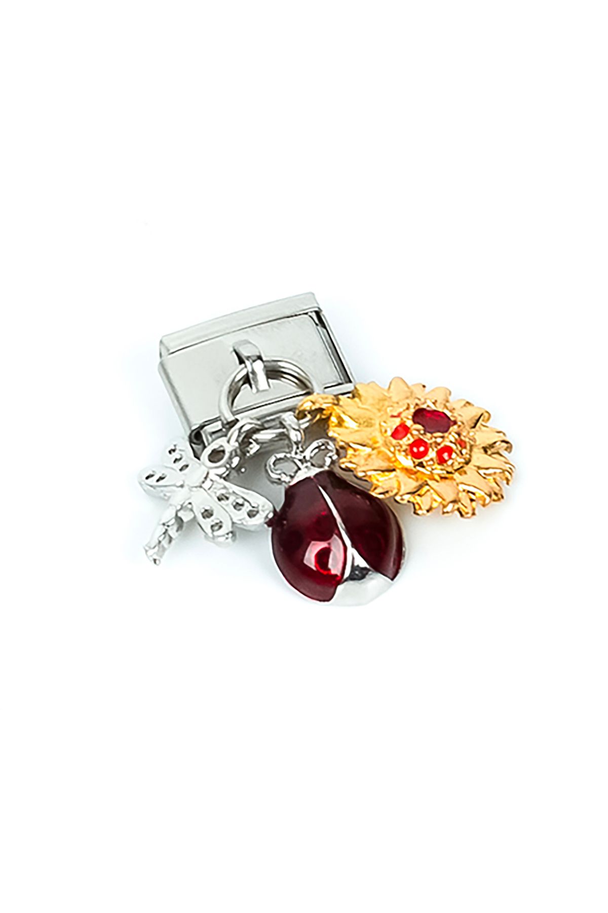 yfhobi Çelik İtalyan Bileklik Charmı, 1 Adet Yusufcuk, Uğur Böceği, Güneş Çelik Charm, 1.Kalite Kararmaz