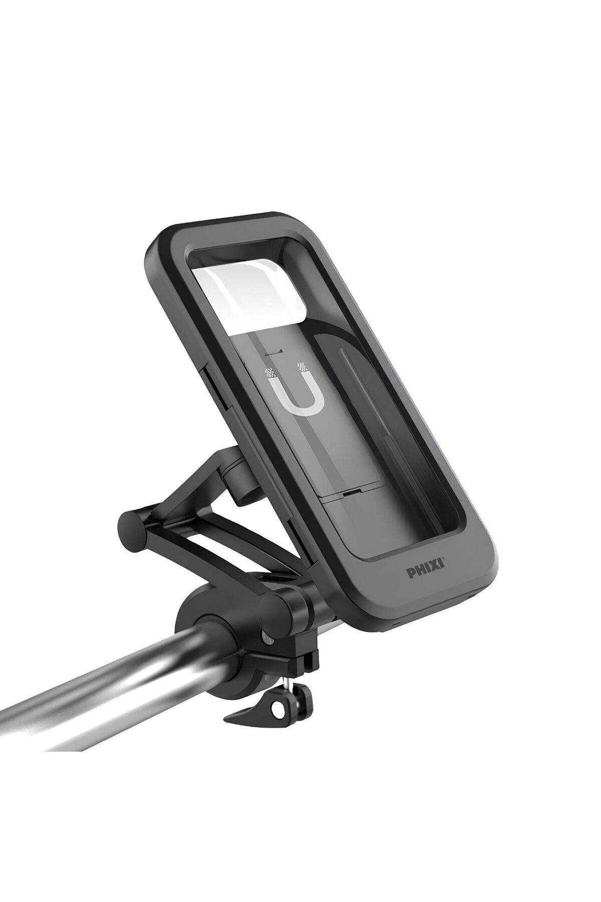 Phixi Motosiklet ve Bisiklet Telefon Tutucu Scooter, Atv, Su Geçirmez, Açısı Ayarlanabilir Force MT15