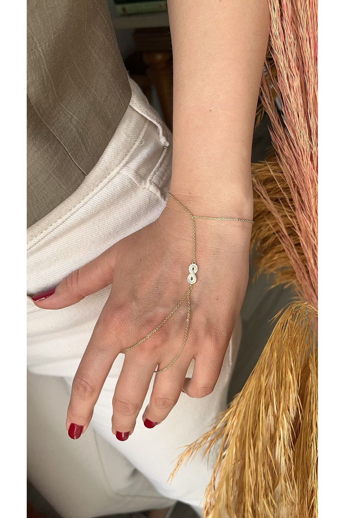 Fasion Jewelry Sonsuzluk model gold Şahmeran