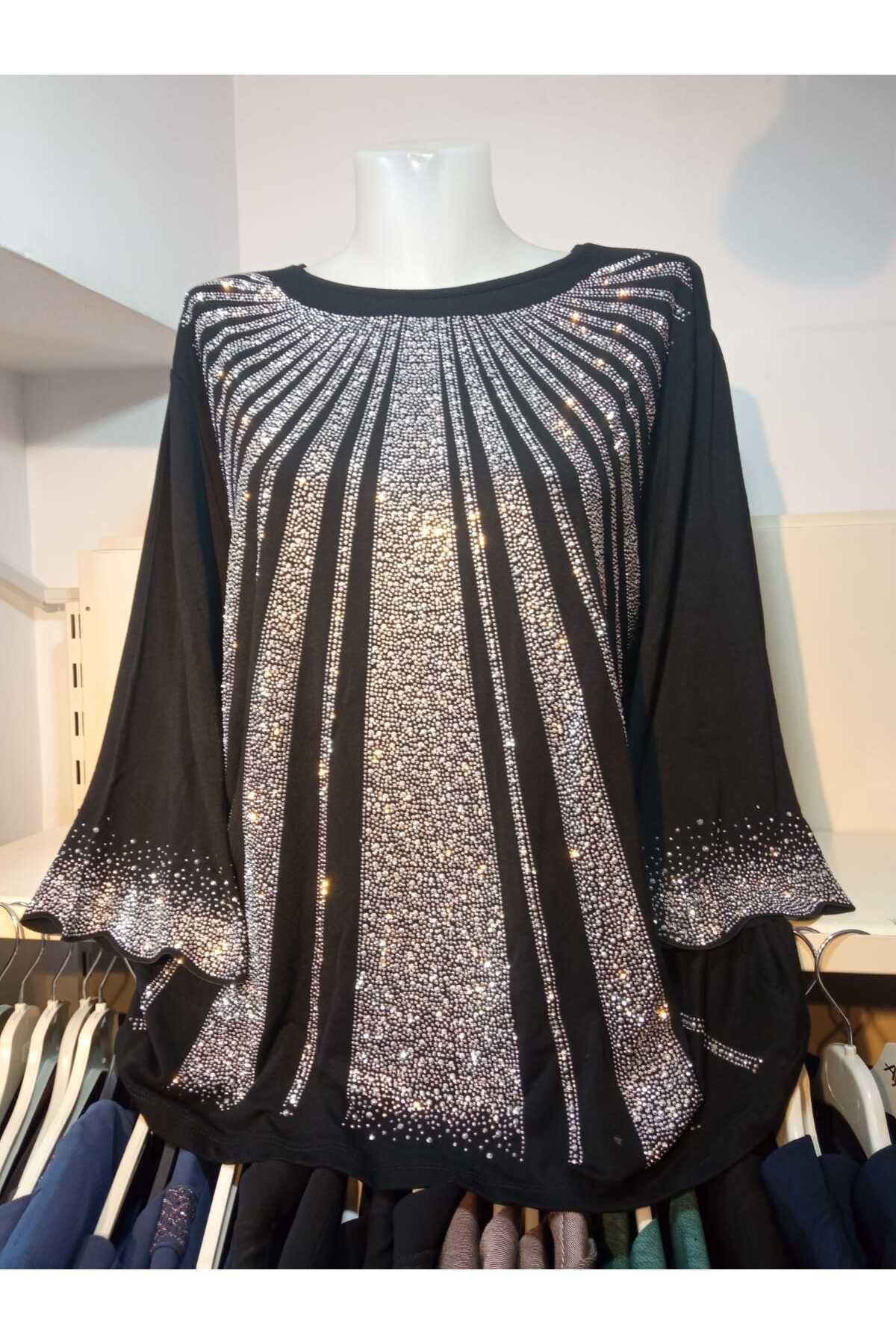 MODA Taşlı Penye Bluz