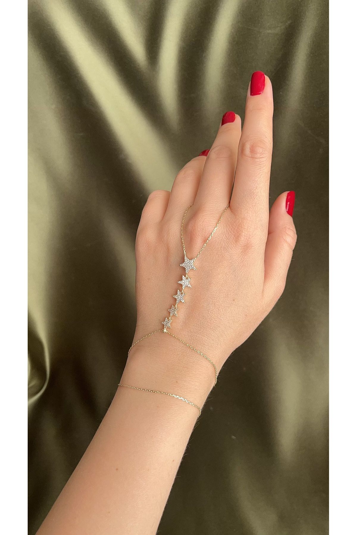Fasion Jewelry Sıralı Zirkon taşlı yıldızlar Şahmeran