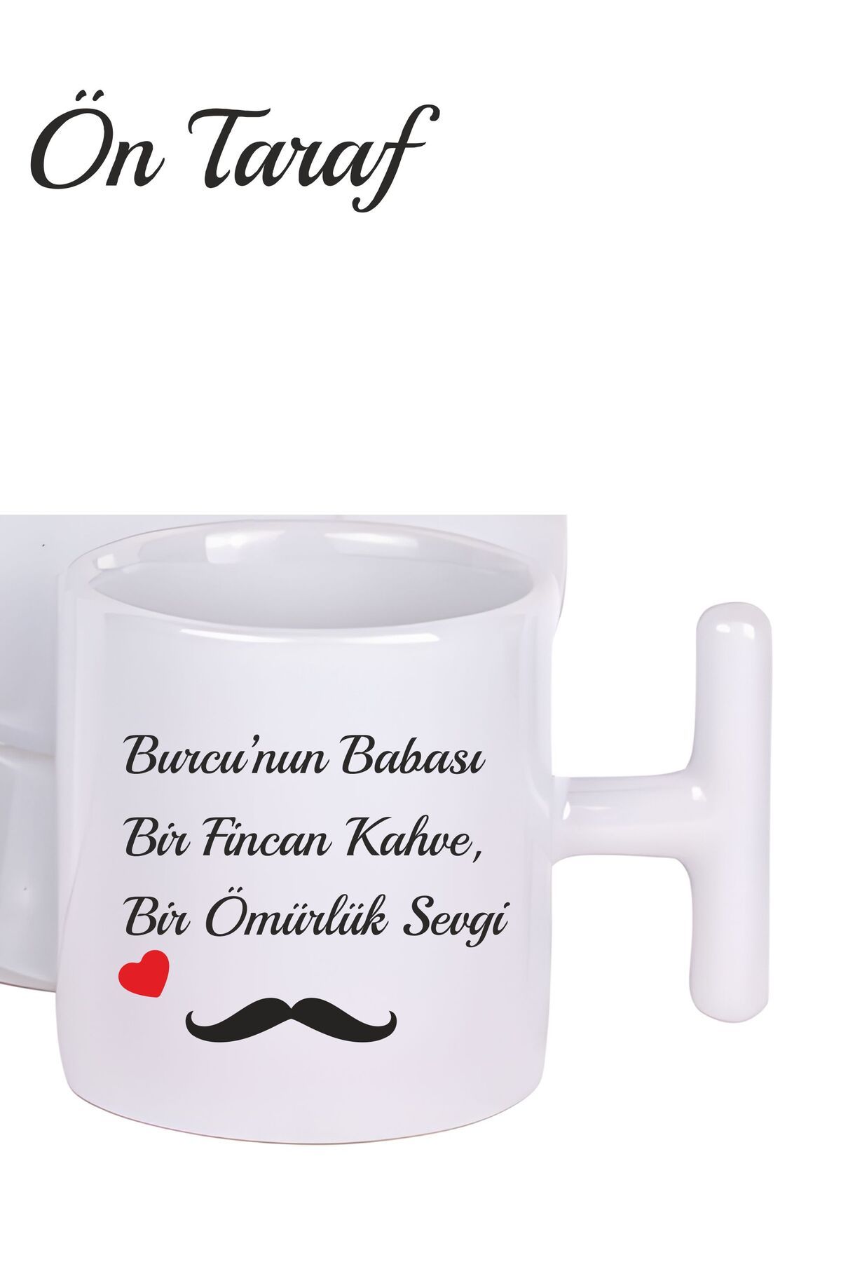 Kreax Babalar İçin Özel Tasarım Türk Kahvesi Fincanı T Kulplu