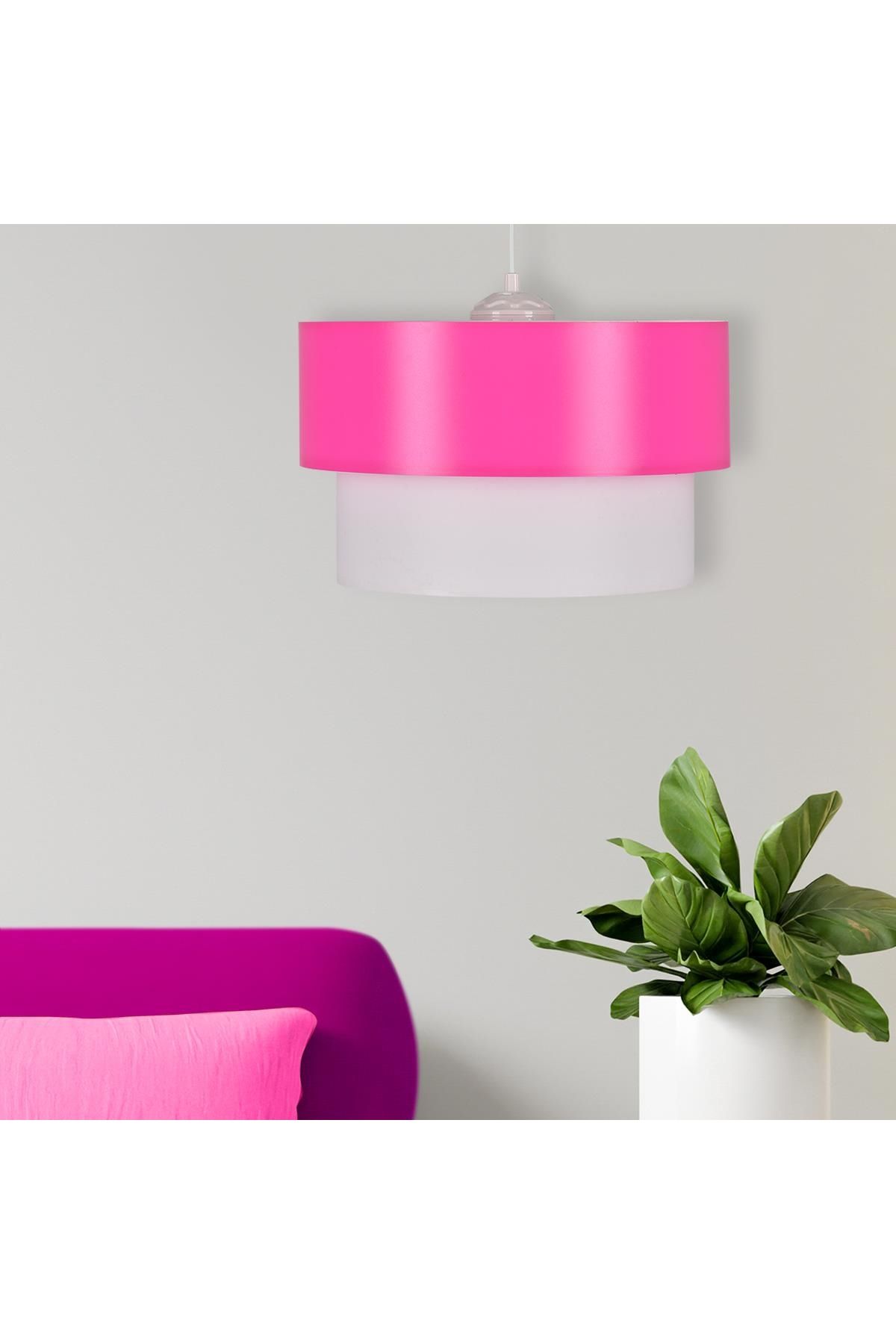 Pelbi Life Melon Pasta Canlı Pembe Beyaz Avize